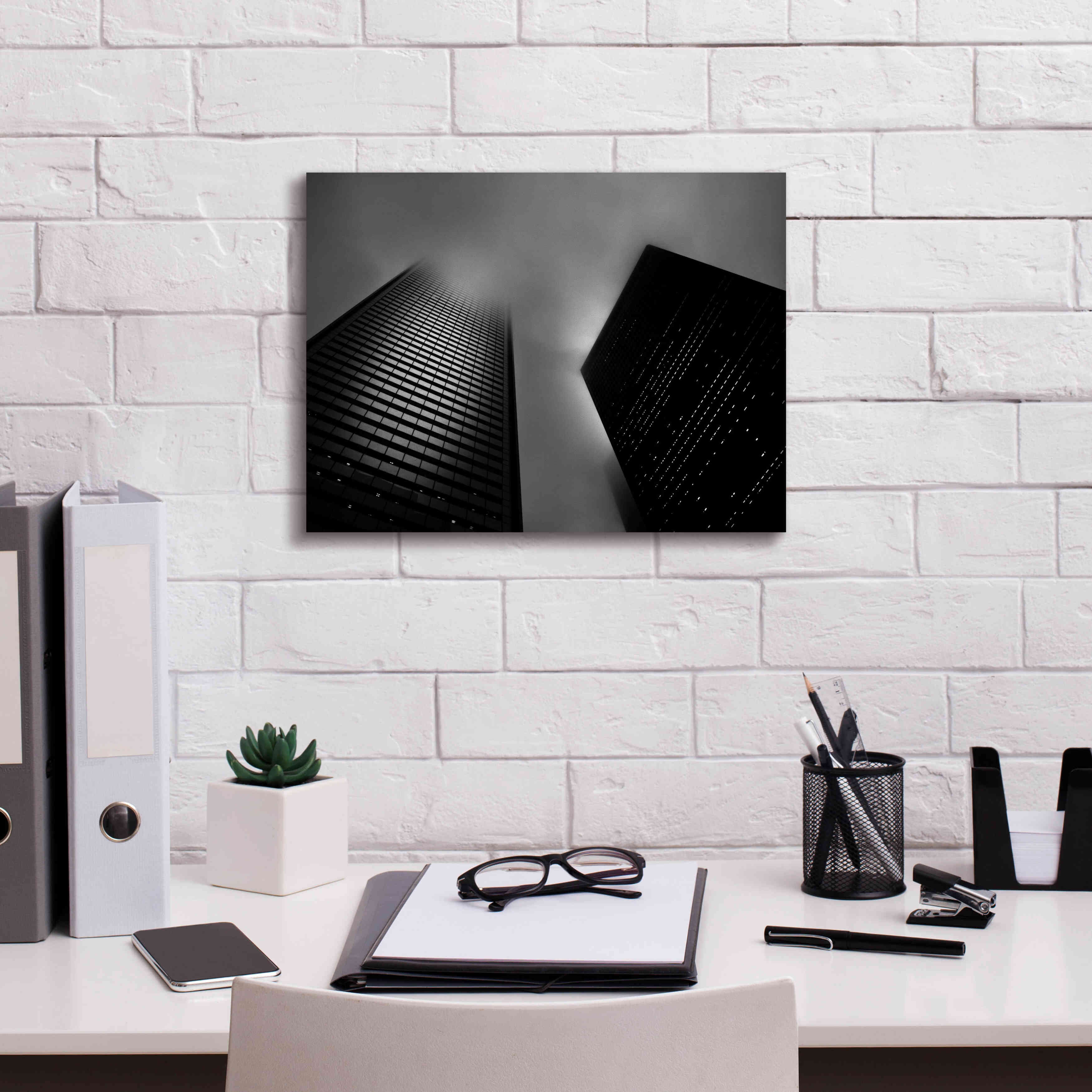 'Downtown Fogfest No 33' by Brian Carson, Giclee Canvas Wall Art,16 x 12