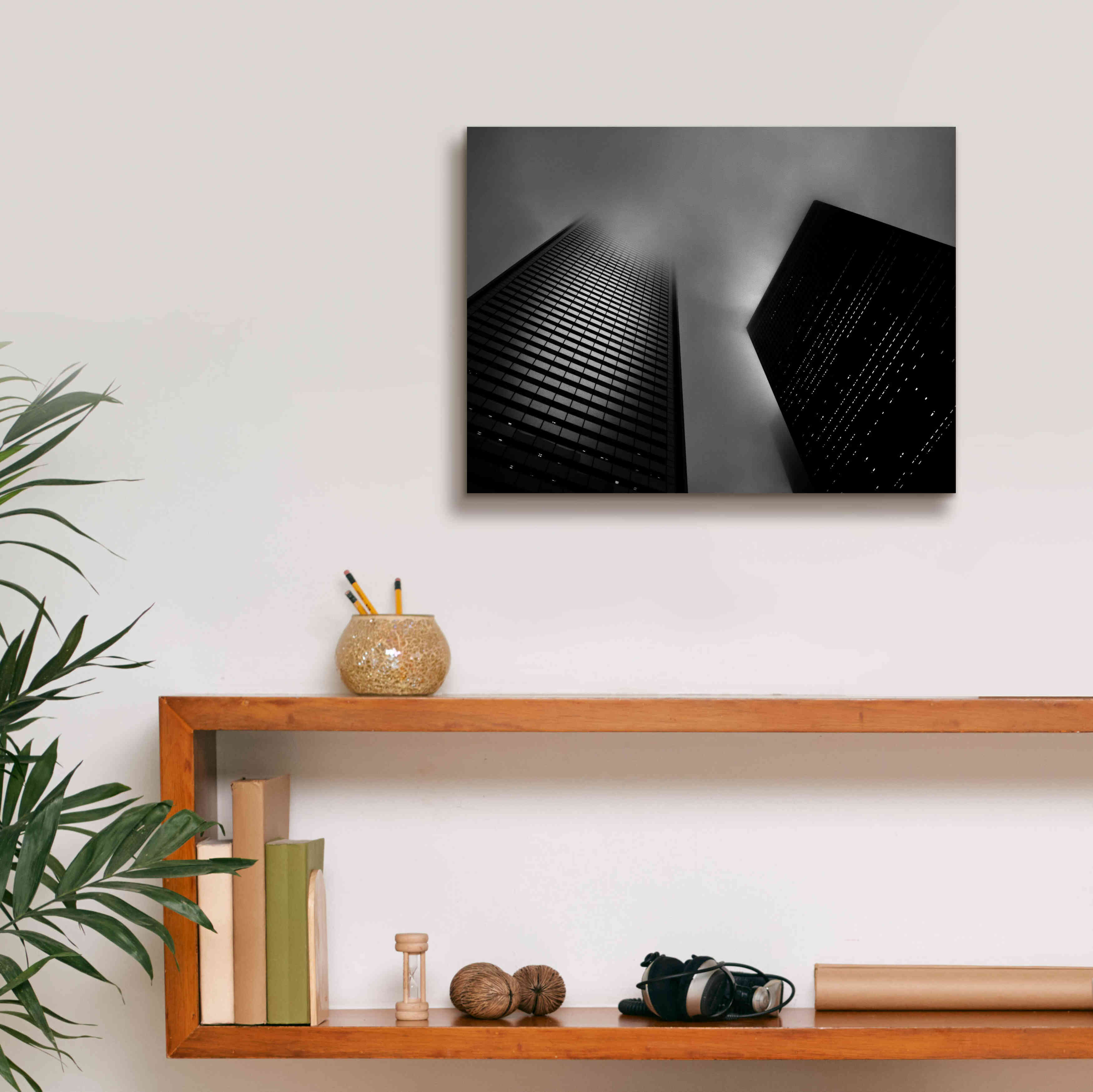 'Downtown Fogfest No 33' by Brian Carson, Giclee Canvas Wall Art,16 x 12