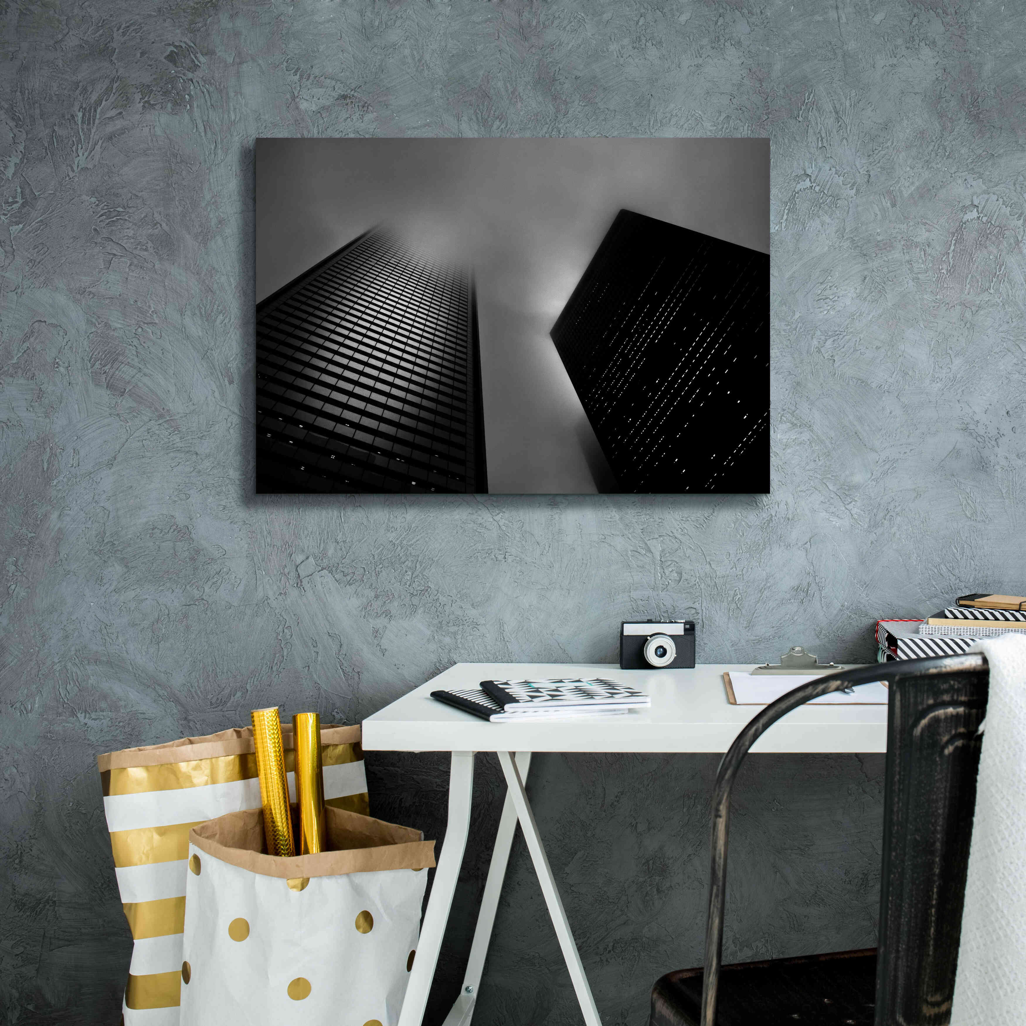 'Downtown Fogfest No 33' by Brian Carson, Giclee Canvas Wall Art,26 x 18