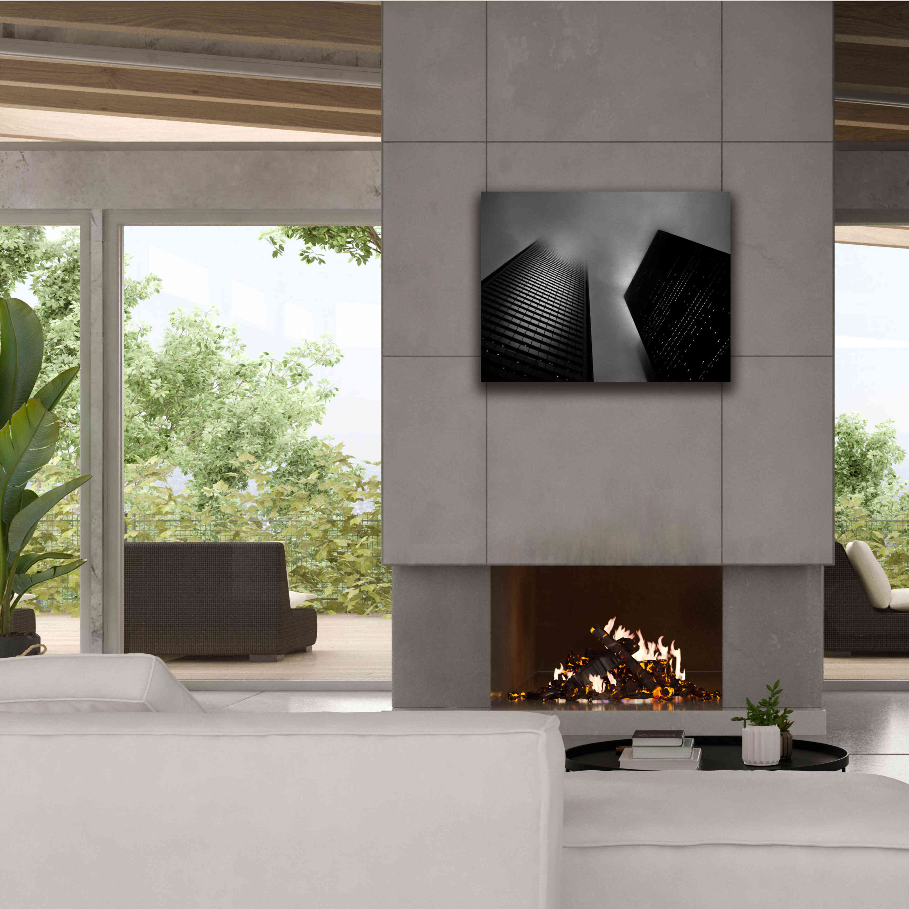 'Downtown Fogfest No 33' by Brian Carson, Giclee Canvas Wall Art,34 x 26