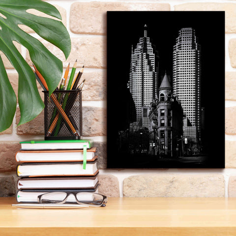 Image of 'Gooderham Flatiron Building And Toronto Downtown No 2' by Brian Carson, Giclee Canvas Wall Art,12 x 16