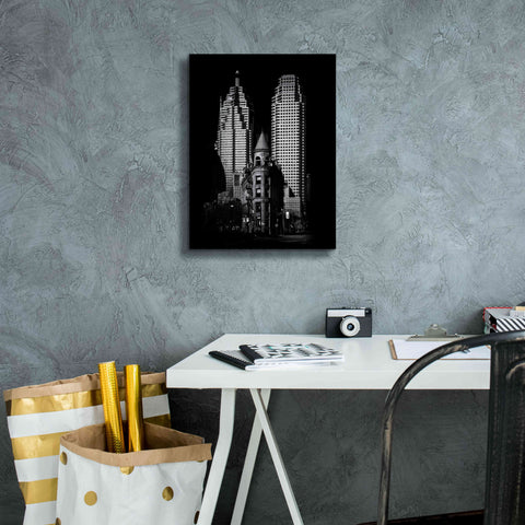 Image of 'Gooderham Flatiron Building And Toronto Downtown No 2' by Brian Carson, Giclee Canvas Wall Art,12 x 16