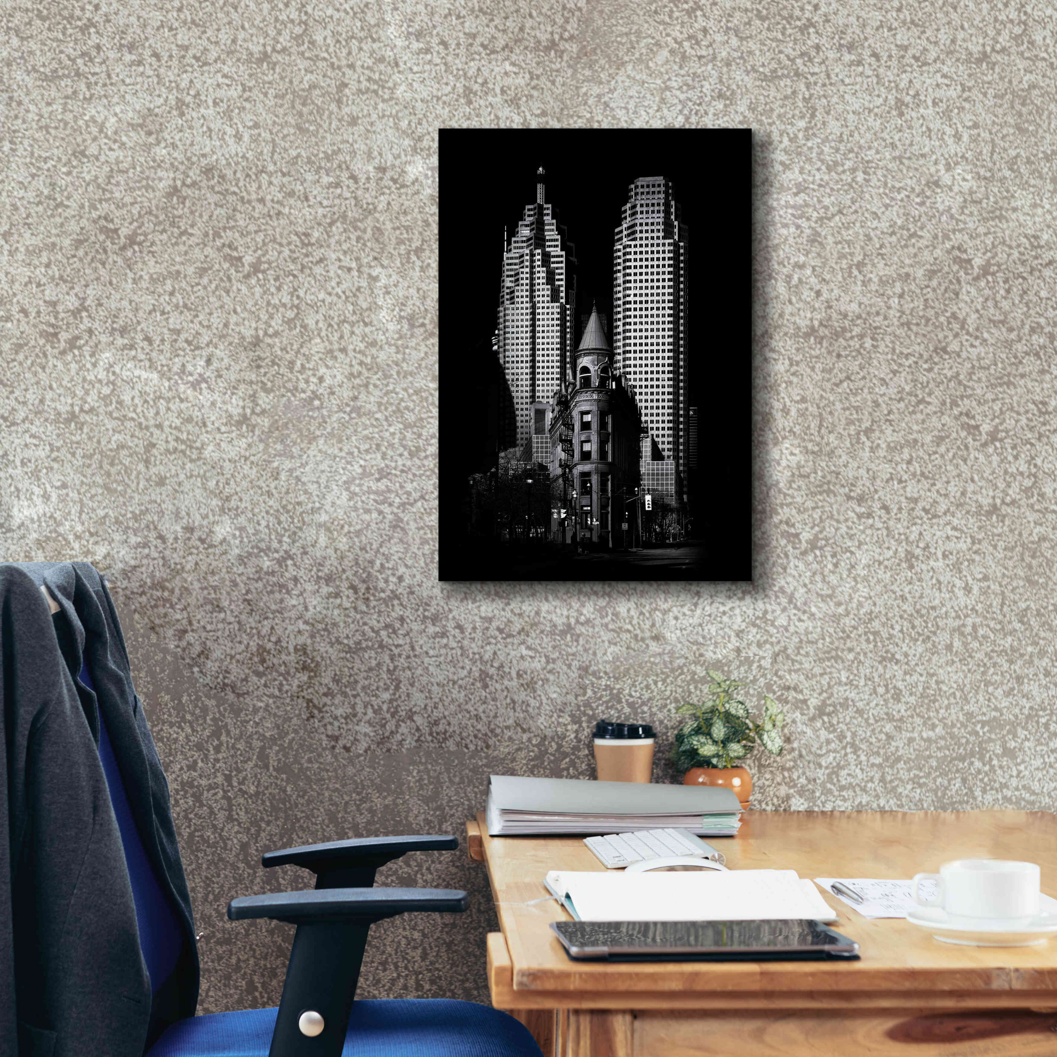 'Gooderham Flatiron Building And Toronto Downtown No 2' by Brian Carson, Giclee Canvas Wall Art,18 x 26