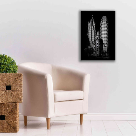 Image of 'Gooderham Flatiron Building And Toronto Downtown No 2' by Brian Carson, Giclee Canvas Wall Art,18 x 26