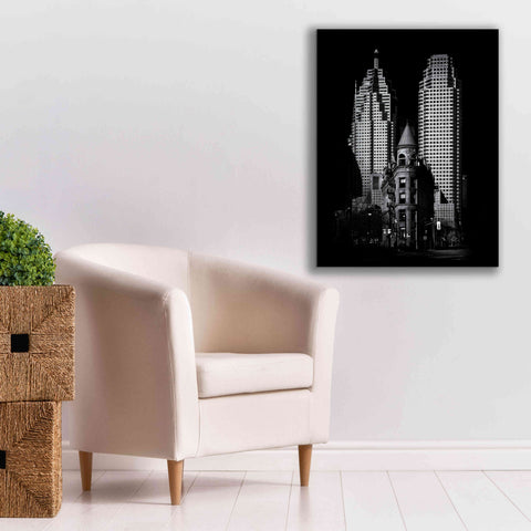 Image of 'Gooderham Flatiron Building And Toronto Downtown No 2' by Brian Carson, Giclee Canvas Wall Art,26 x 34