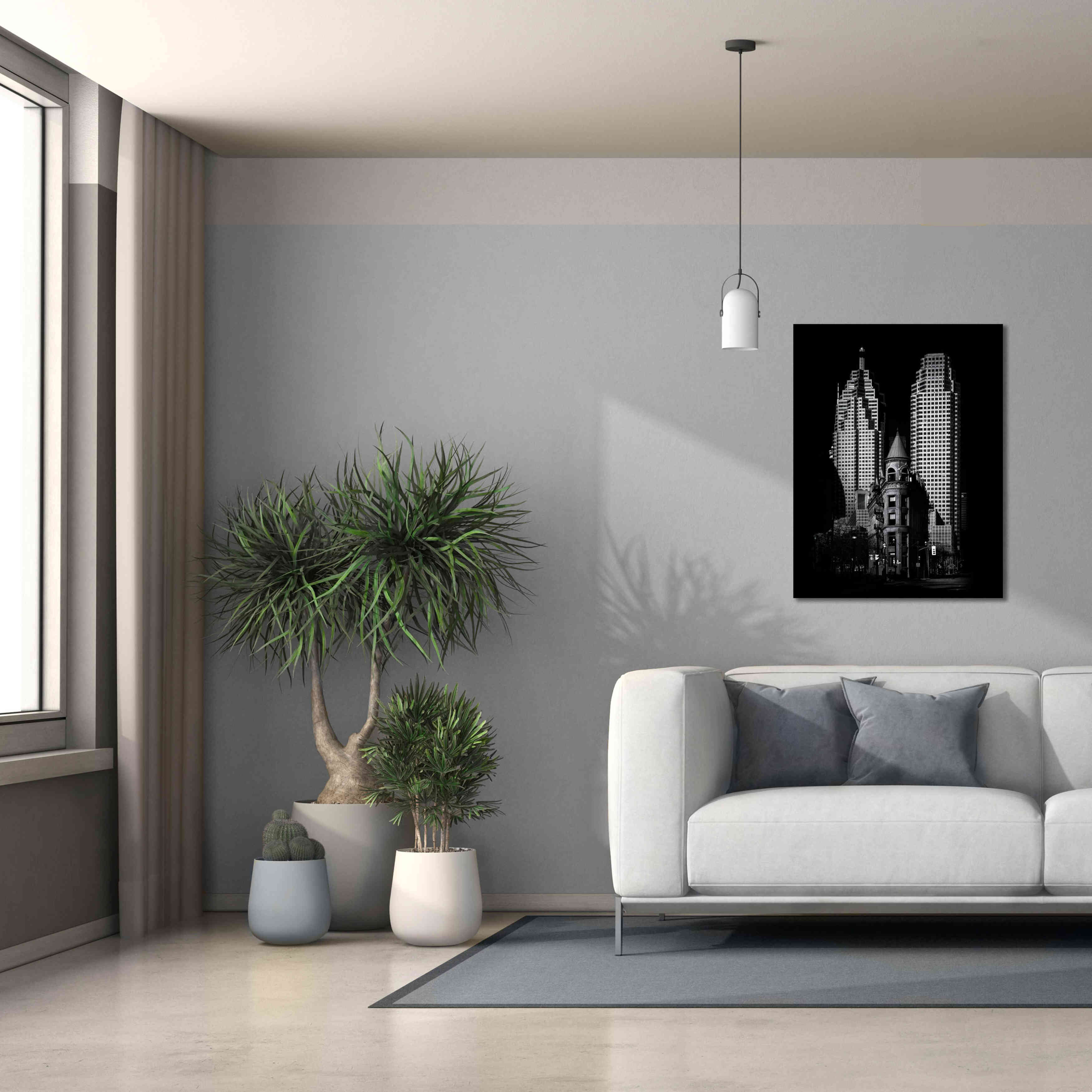 'Gooderham Flatiron Building And Toronto Downtown No 2' by Brian Carson, Giclee Canvas Wall Art,26 x 34