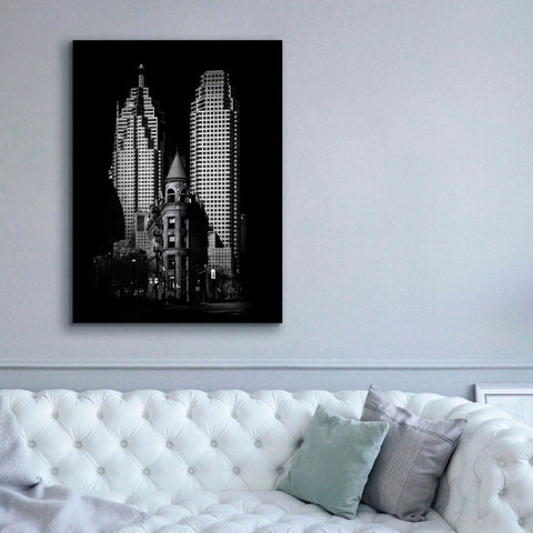 Image of 'Gooderham Flatiron Building And Toronto Downtown No 2' by Brian Carson, Giclee Canvas Wall Art,40 x 54
