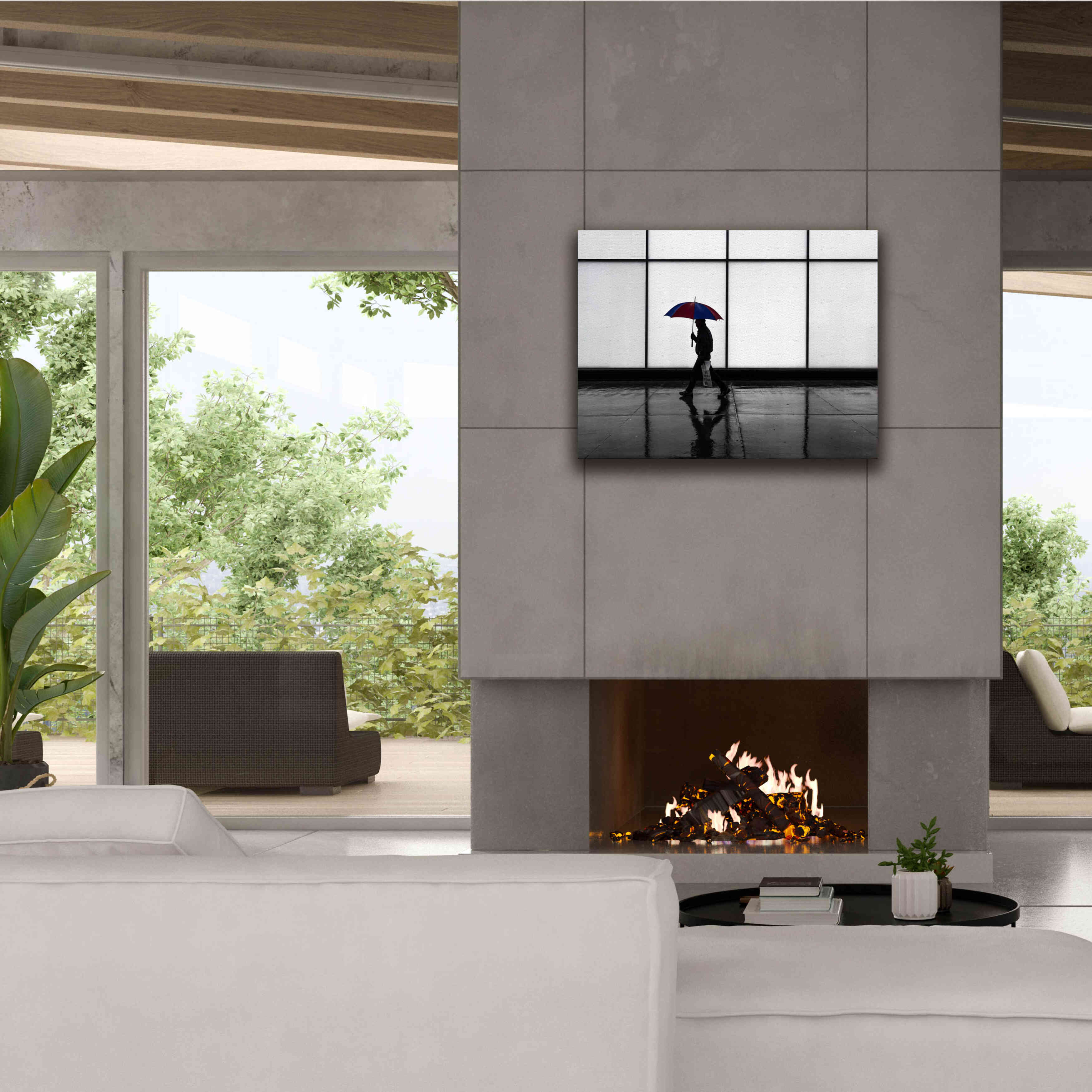 'It Was A Rainy Day No 5' by Brian Carson, Giclee Canvas Wall Art,34 x 26