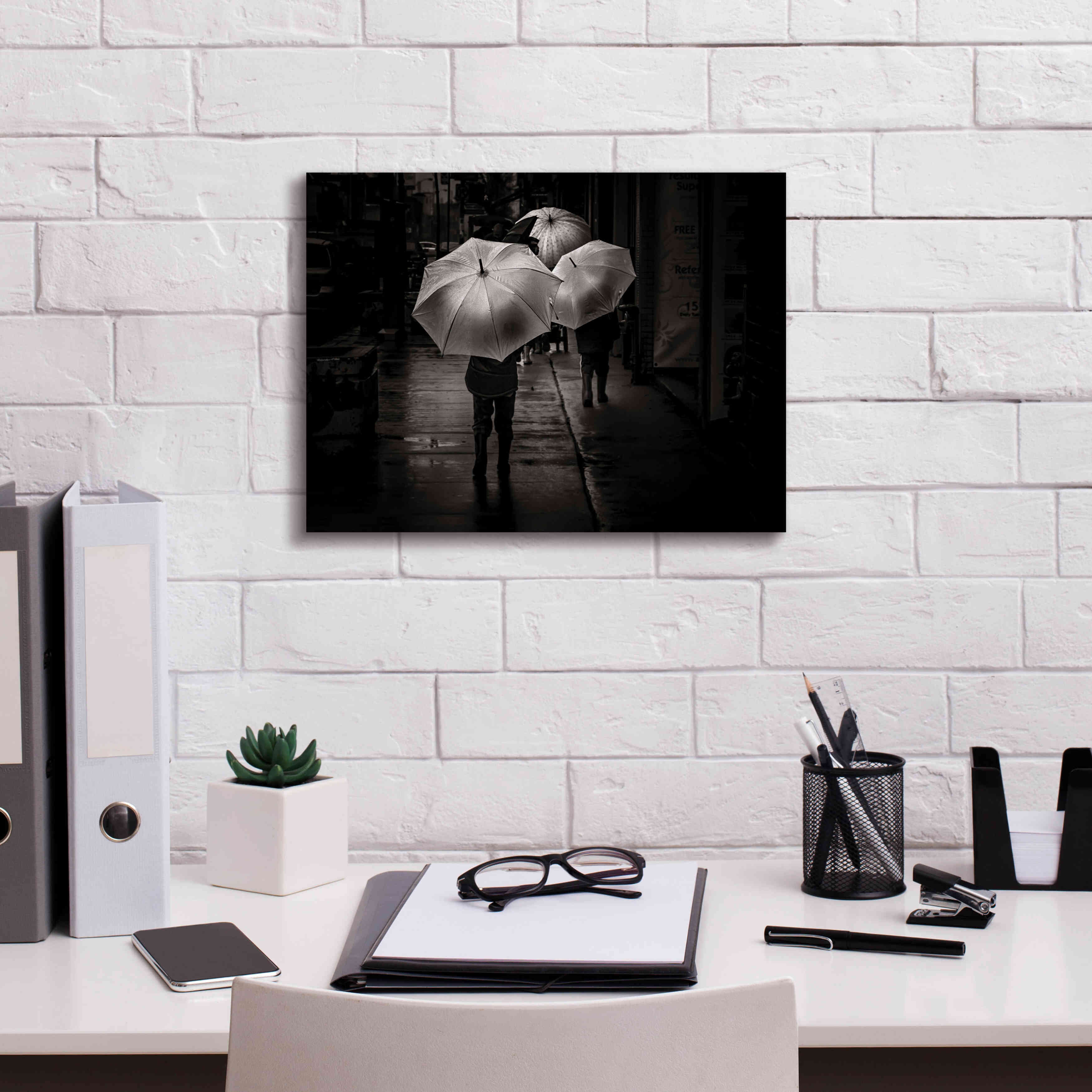 'It Was A Rainy Day No 13' by Brian Carson, Giclee Canvas Wall Art,16 x 12