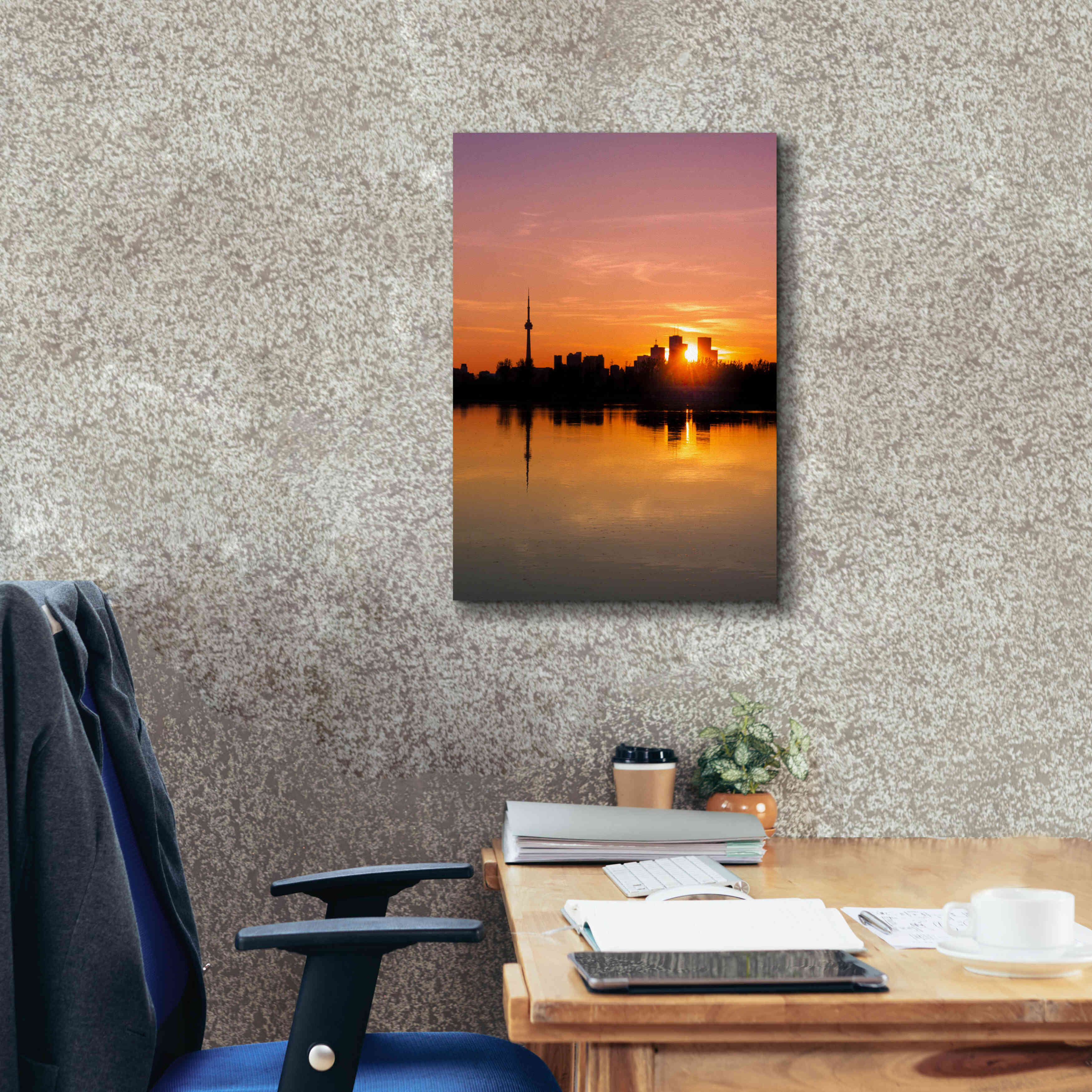 'Leslie Street Spit Toronto Canada Sunset' by Brian Carson, Giclee Canvas Wall Art,18 x 26