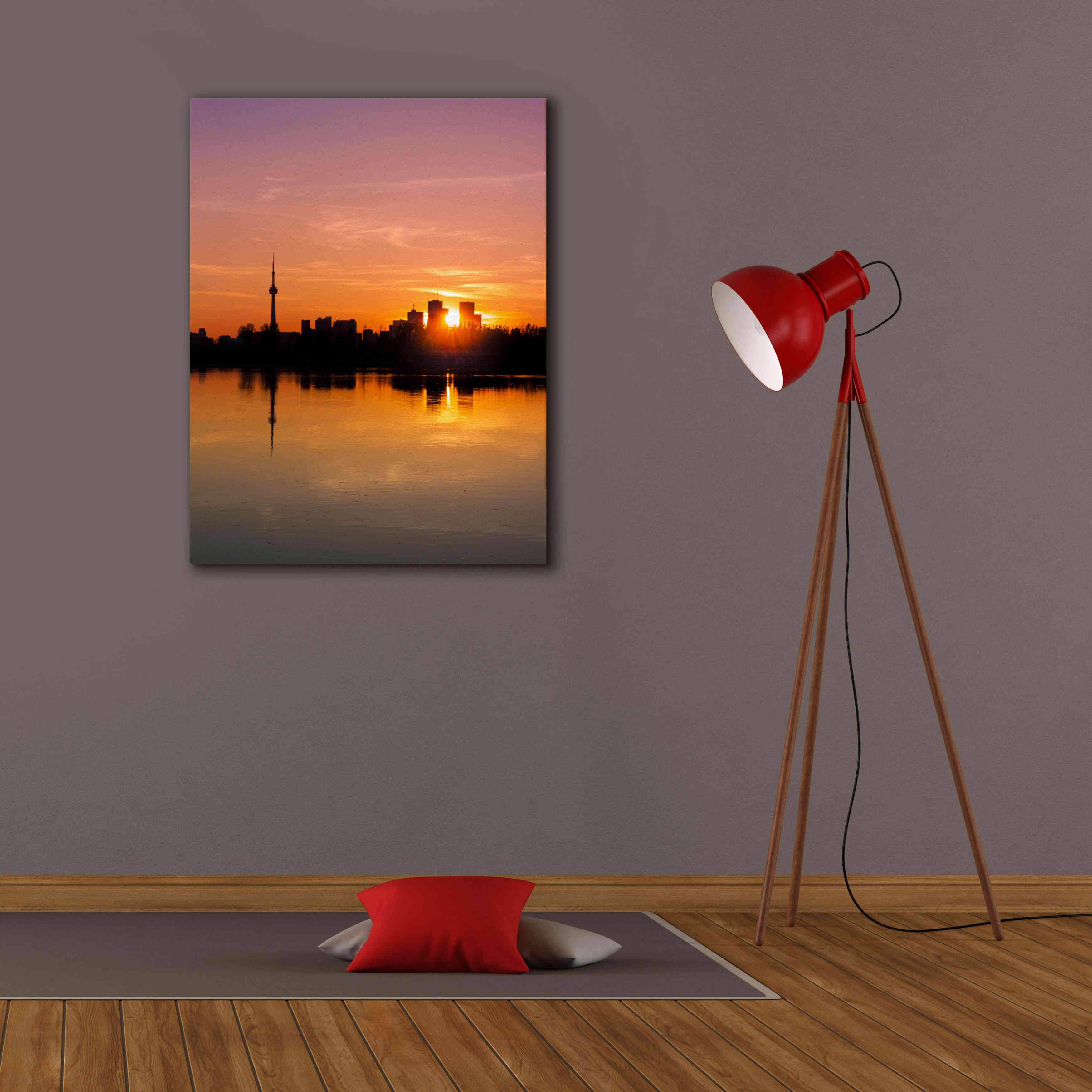 'Leslie Street Spit Toronto Canada Sunset' by Brian Carson, Giclee Canvas Wall Art,26 x 34