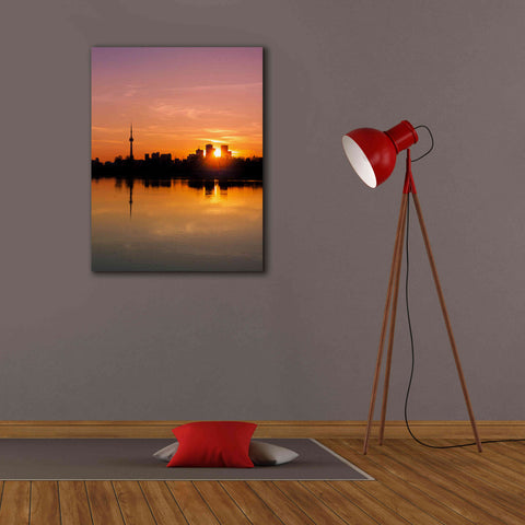 Image of 'Leslie Street Spit Toronto Canada Sunset' by Brian Carson, Giclee Canvas Wall Art,26 x 34