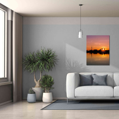 Image of 'Leslie Street Spit Toronto Canada Sunset' by Brian Carson, Giclee Canvas Wall Art,26 x 34