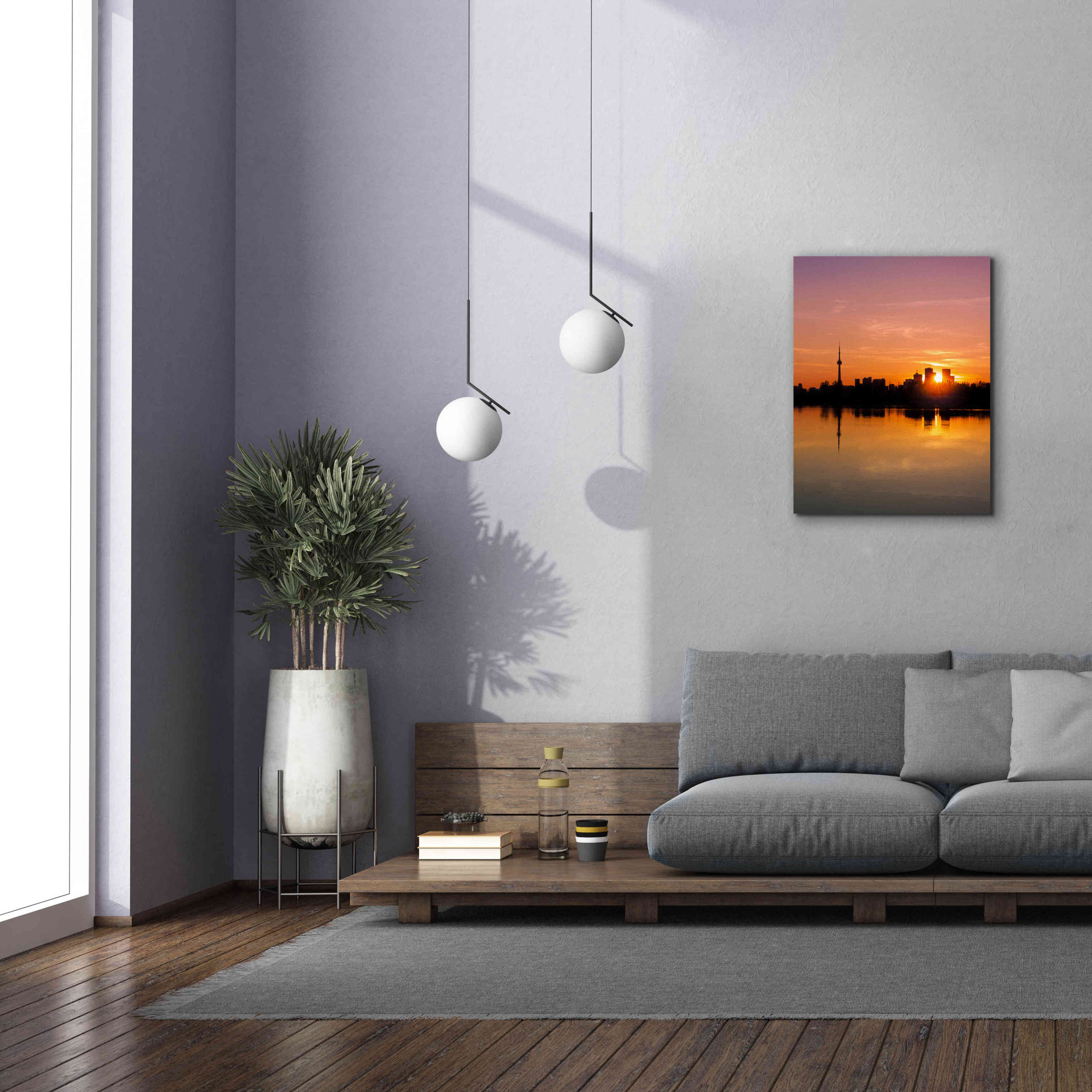 'Leslie Street Spit Toronto Canada Sunset' by Brian Carson, Giclee Canvas Wall Art,26 x 34