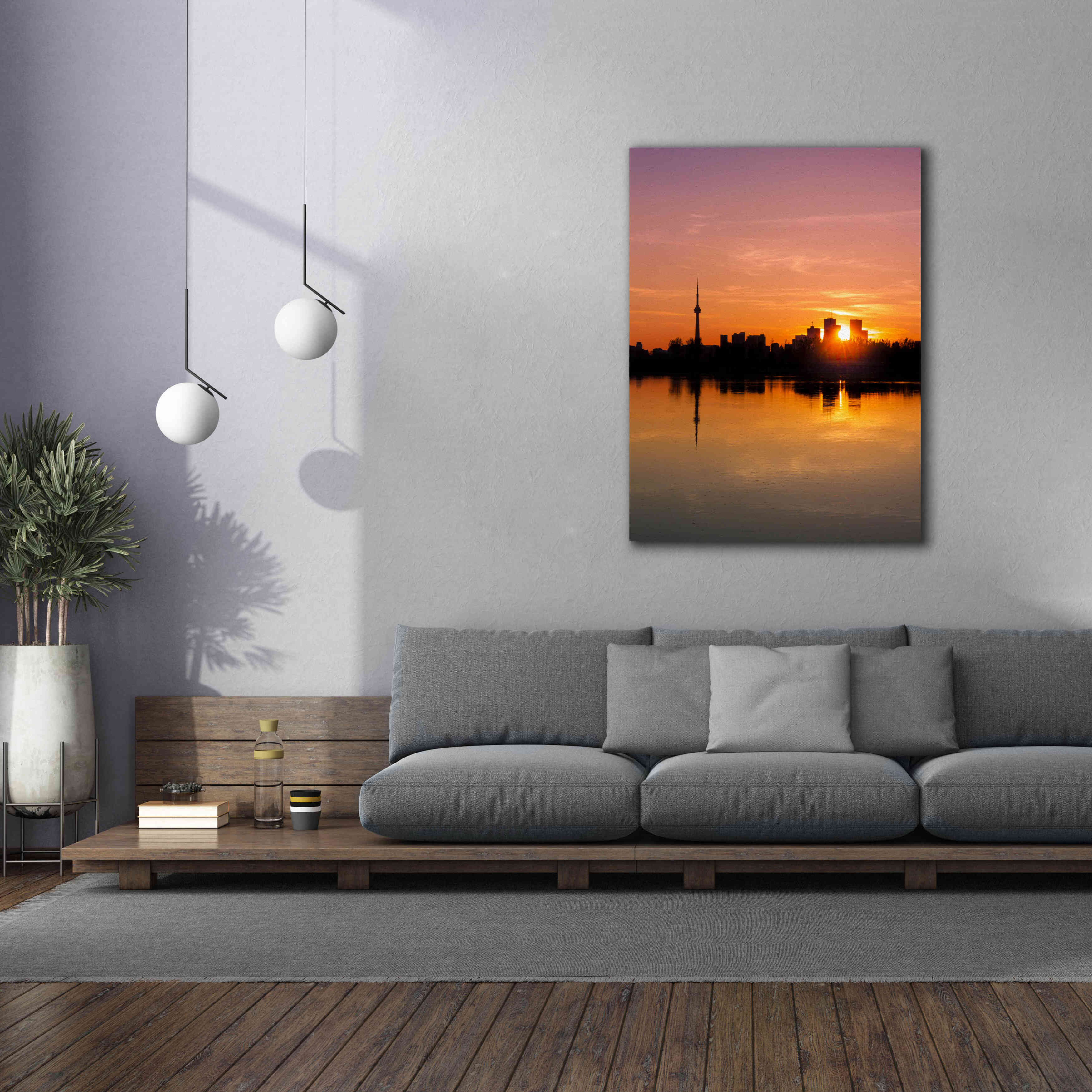 'Leslie Street Spit Toronto Canada Sunset' by Brian Carson, Giclee Canvas Wall Art,40 x 54