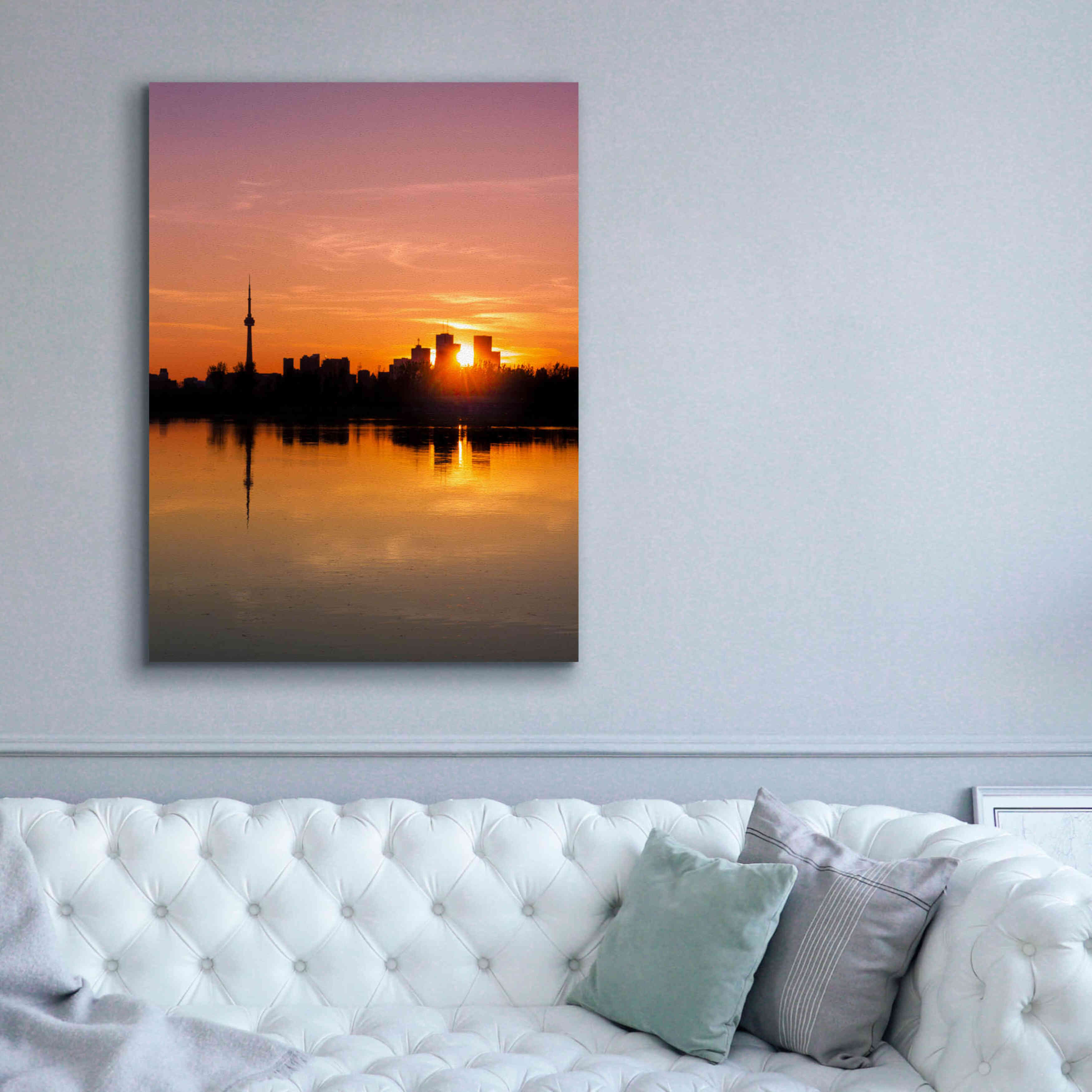 'Leslie Street Spit Toronto Canada Sunset' by Brian Carson, Giclee Canvas Wall Art,40 x 54