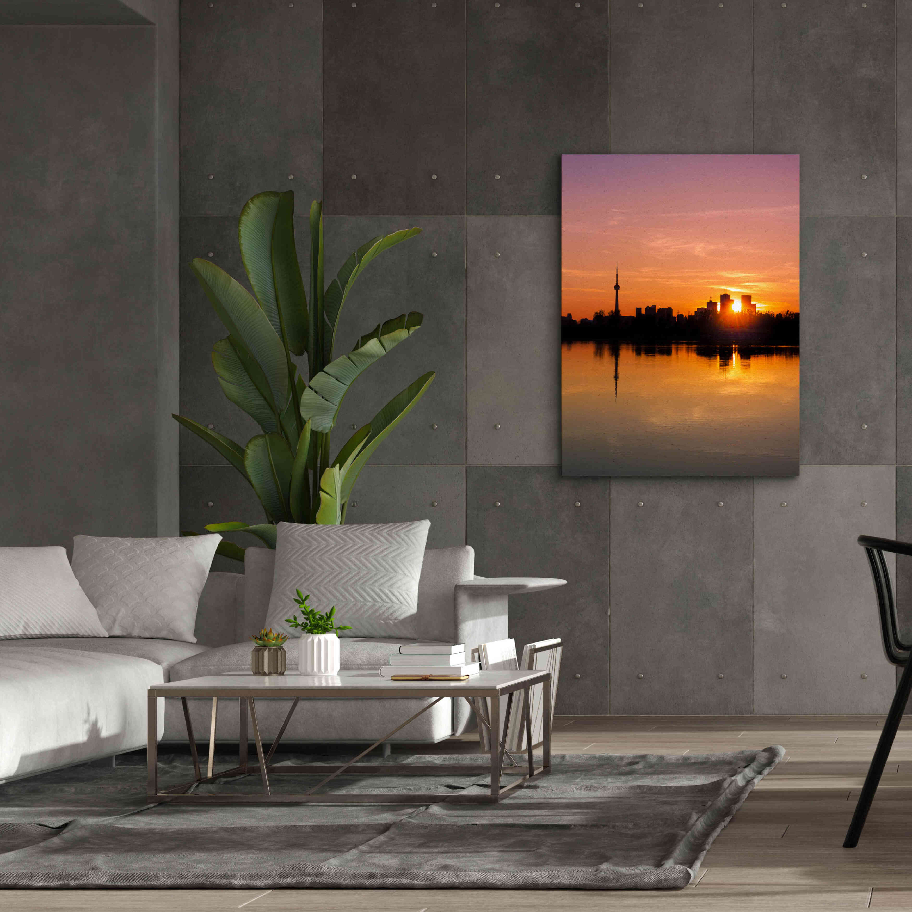 'Leslie Street Spit Toronto Canada Sunset' by Brian Carson, Giclee Canvas Wall Art,40 x 54