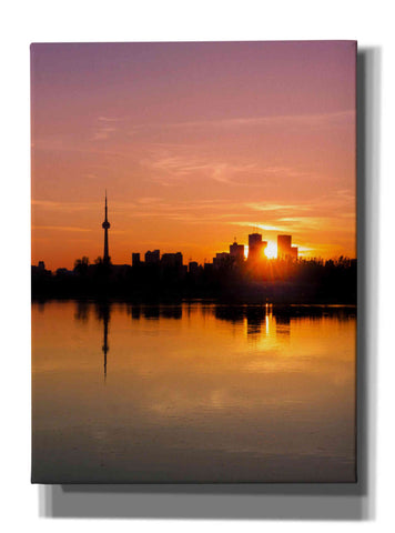 Image of 'Leslie Street Spit Toronto Canada Sunset' by Brian Carson, Giclee Canvas Wall Art