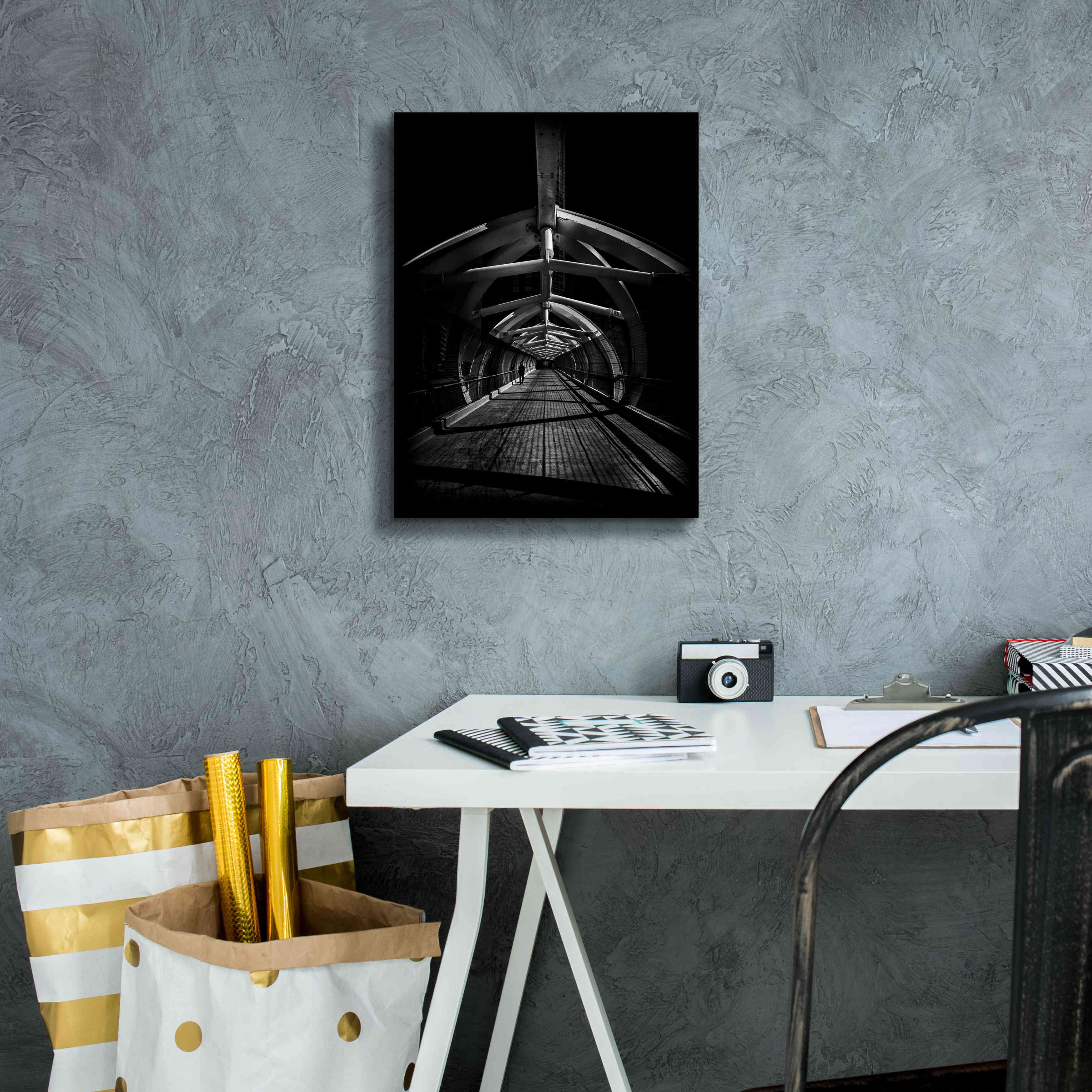 'Puente de Luz Pedestrian Bridge No 1' by Brian Carson, Giclee Canvas Wall Art,12 x 16