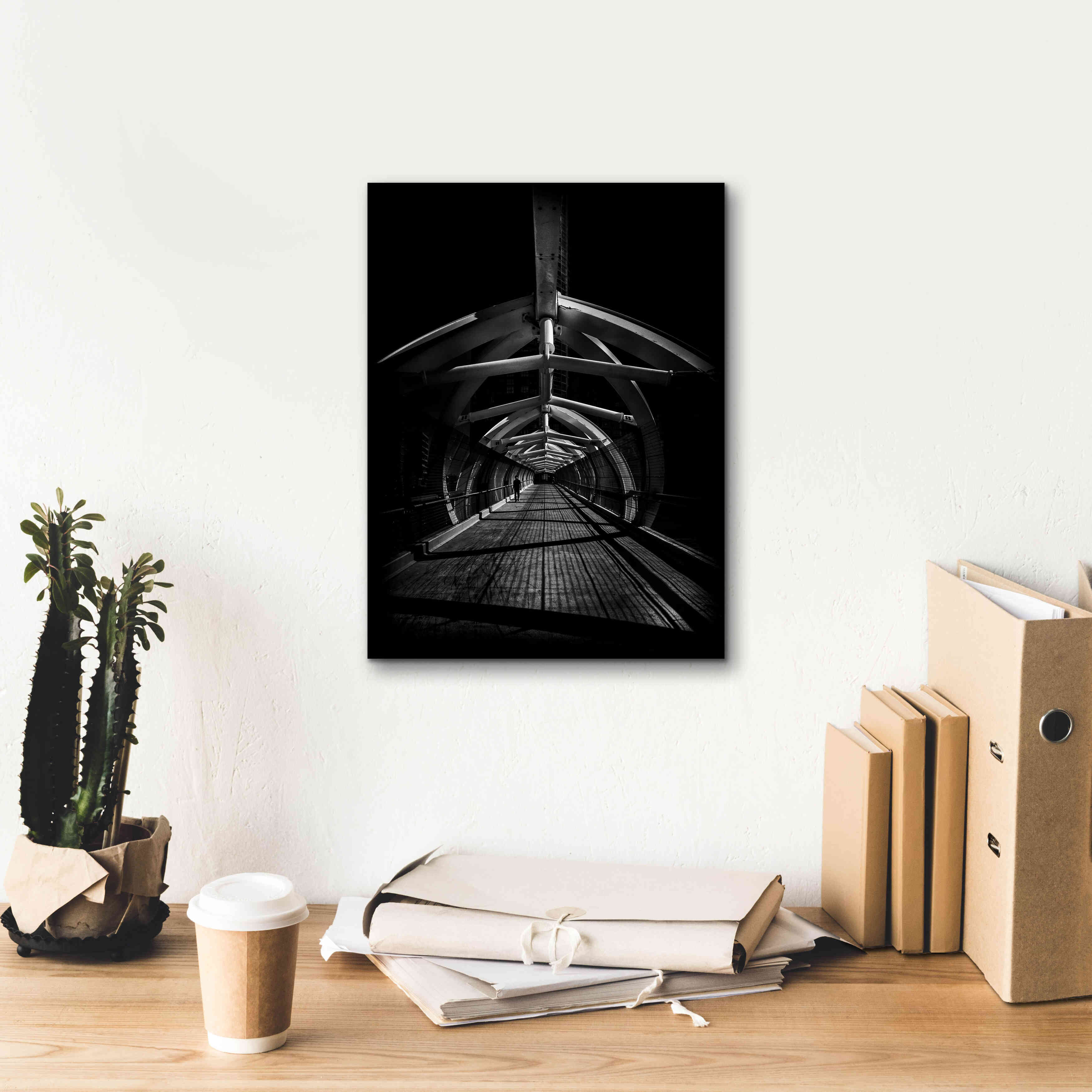 'Puente de Luz Pedestrian Bridge No 1' by Brian Carson, Giclee Canvas Wall Art,12 x 16