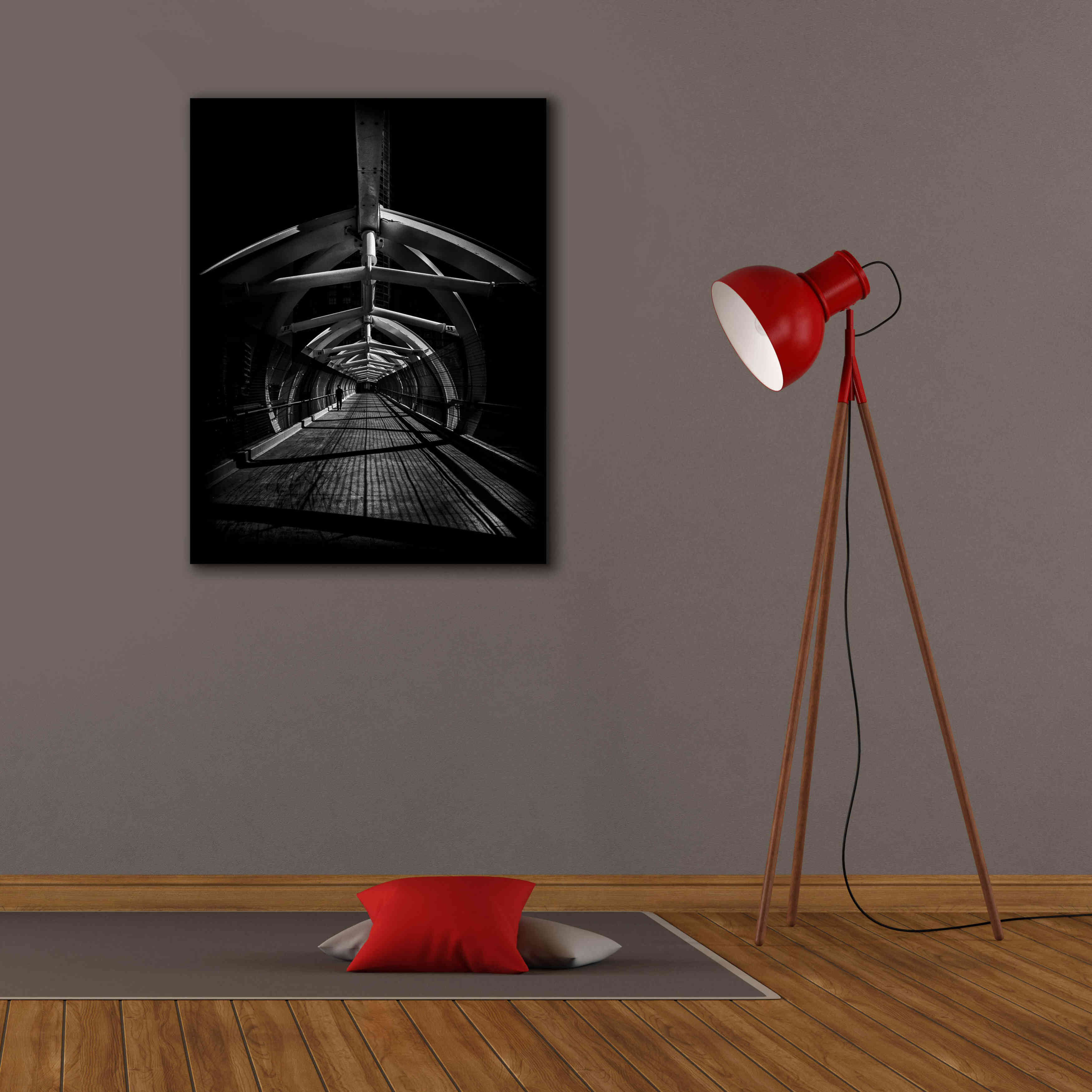 'Puente de Luz Pedestrian Bridge No 1' by Brian Carson, Giclee Canvas Wall Art,26 x 34