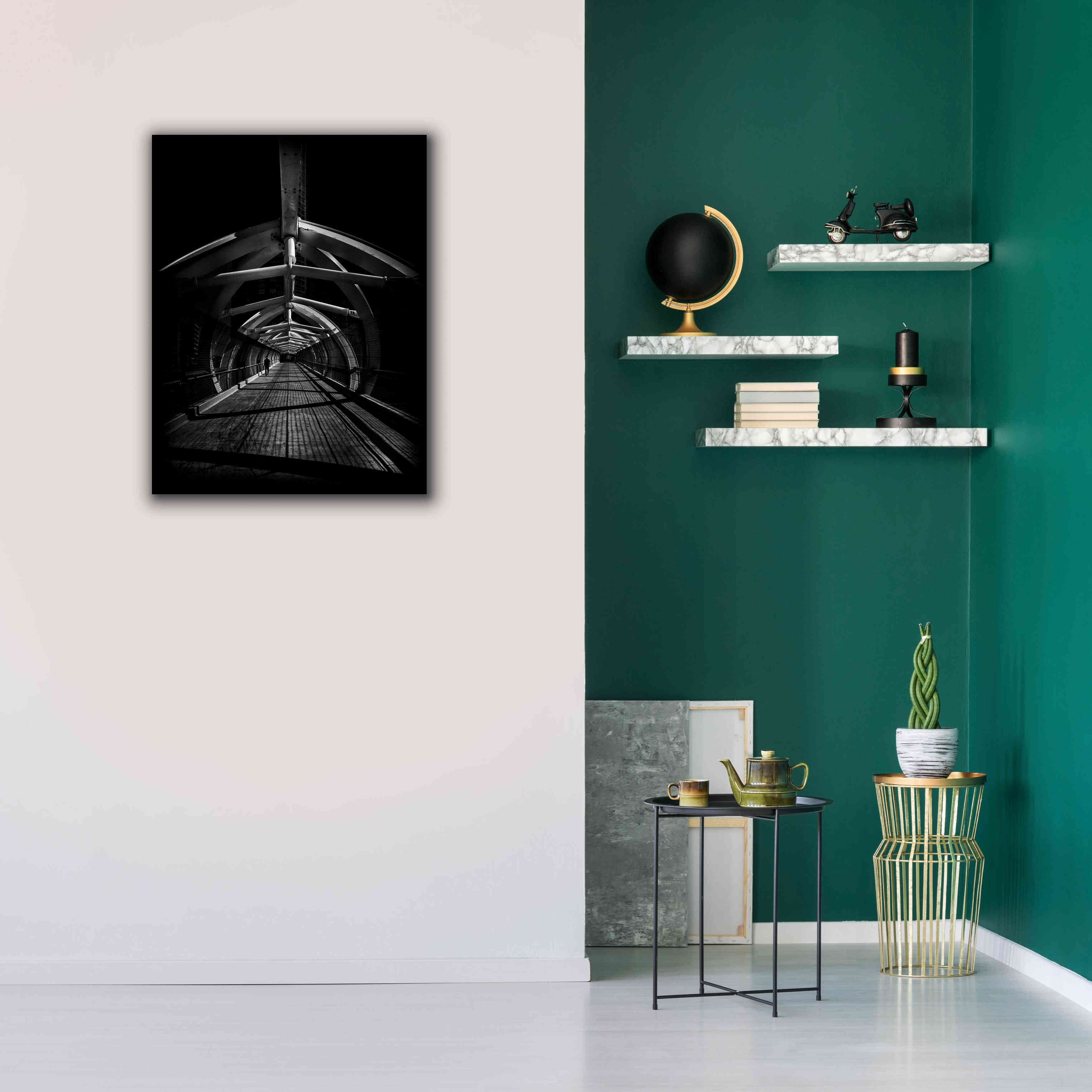 'Puente de Luz Pedestrian Bridge No 1' by Brian Carson, Giclee Canvas Wall Art,26 x 34