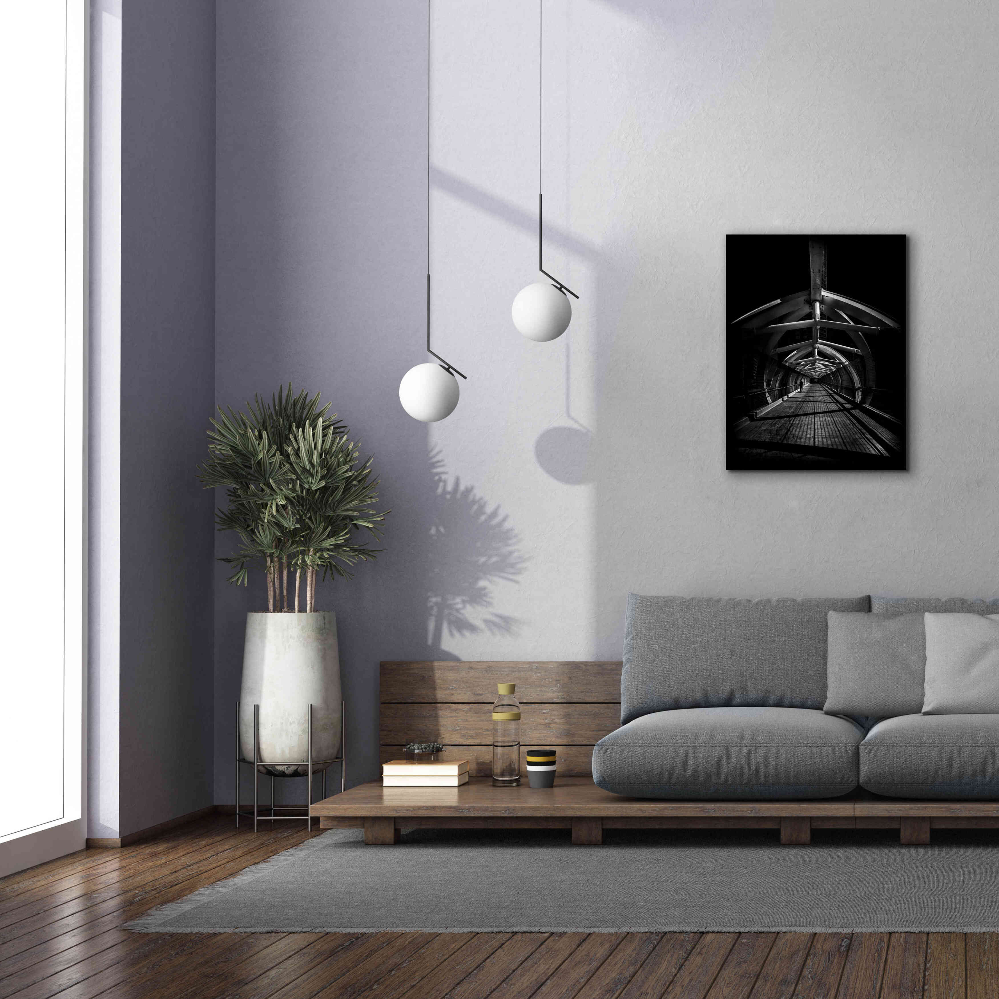 'Puente de Luz Pedestrian Bridge No 1' by Brian Carson, Giclee Canvas Wall Art,26 x 34