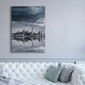 'Toronto Skyline From Colonel Samuel Smith Park Reflection No 1' by Brian Carson, Giclee Canvas Wall Art,40 x 54