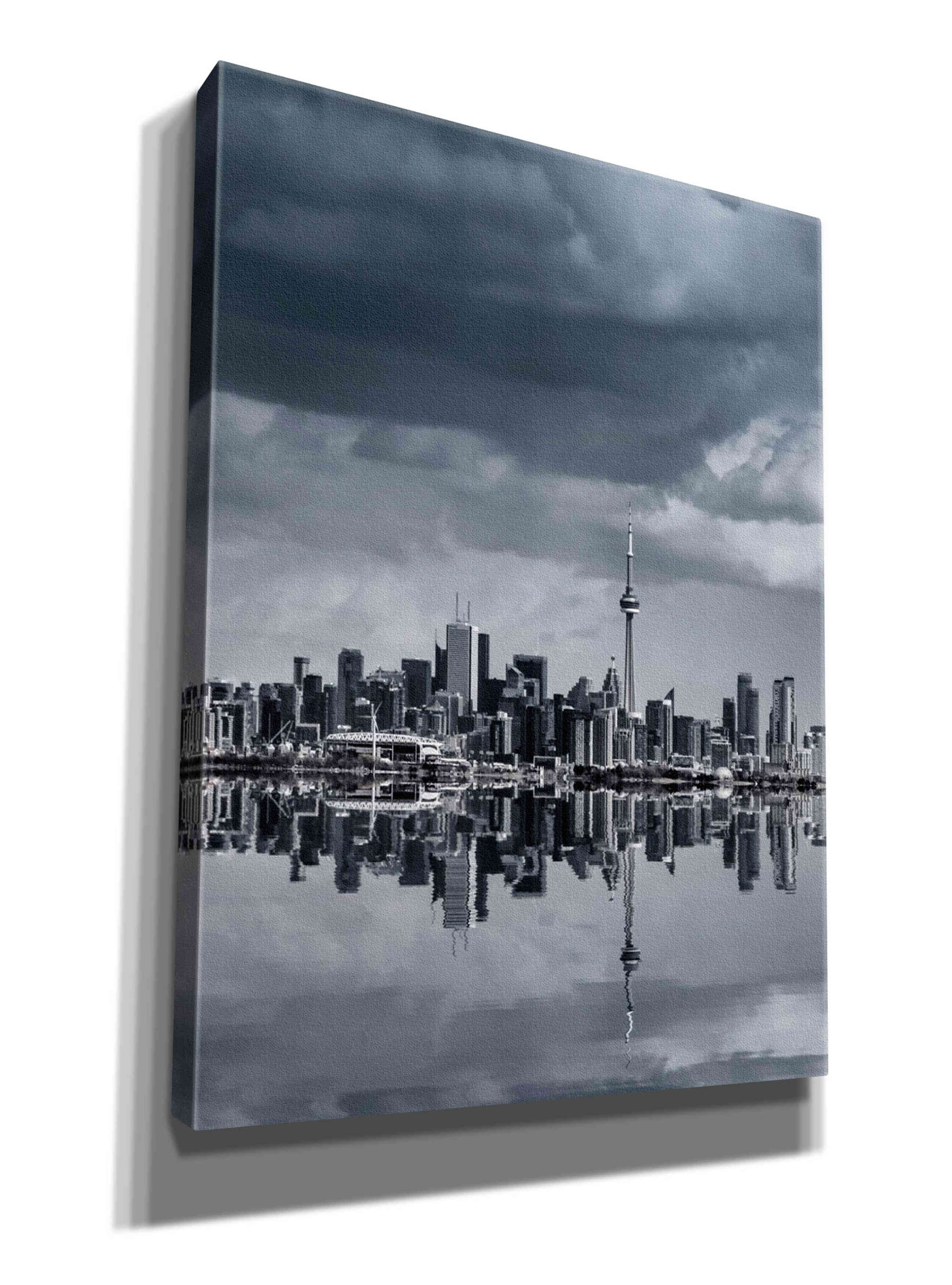 'Toronto Skyline From Colonel Samuel Smith Park Reflection No 1' by Brian Carson, Giclee Canvas Wall Art