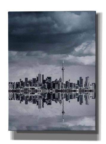 Image of 'Toronto Skyline From Colonel Samuel Smith Park Reflection No 1' by Brian Carson, Giclee Canvas Wall Art