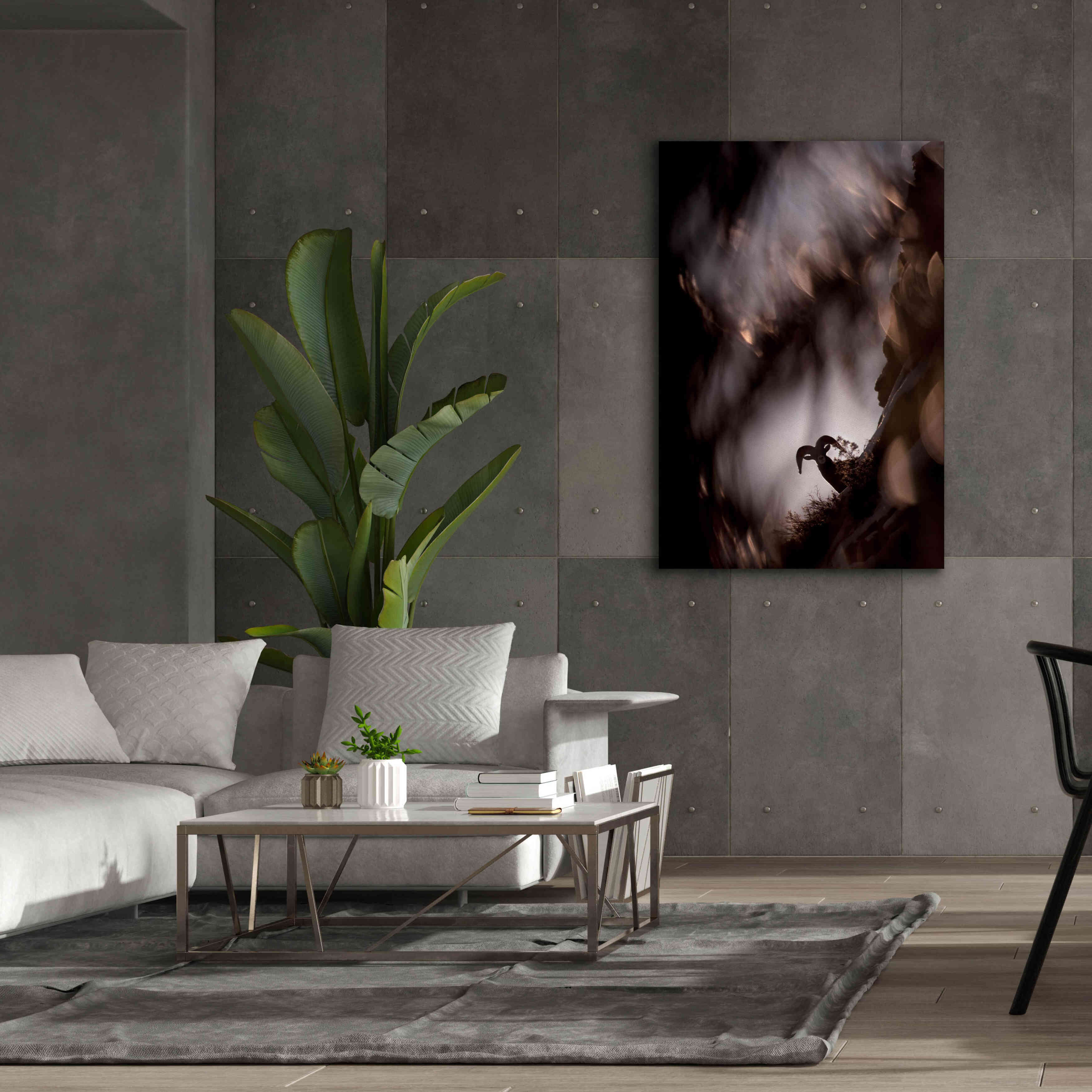 'Bighorn Silhouette Best' by Thomas Haney, Giclee Canvas Wall Art,40 x 60