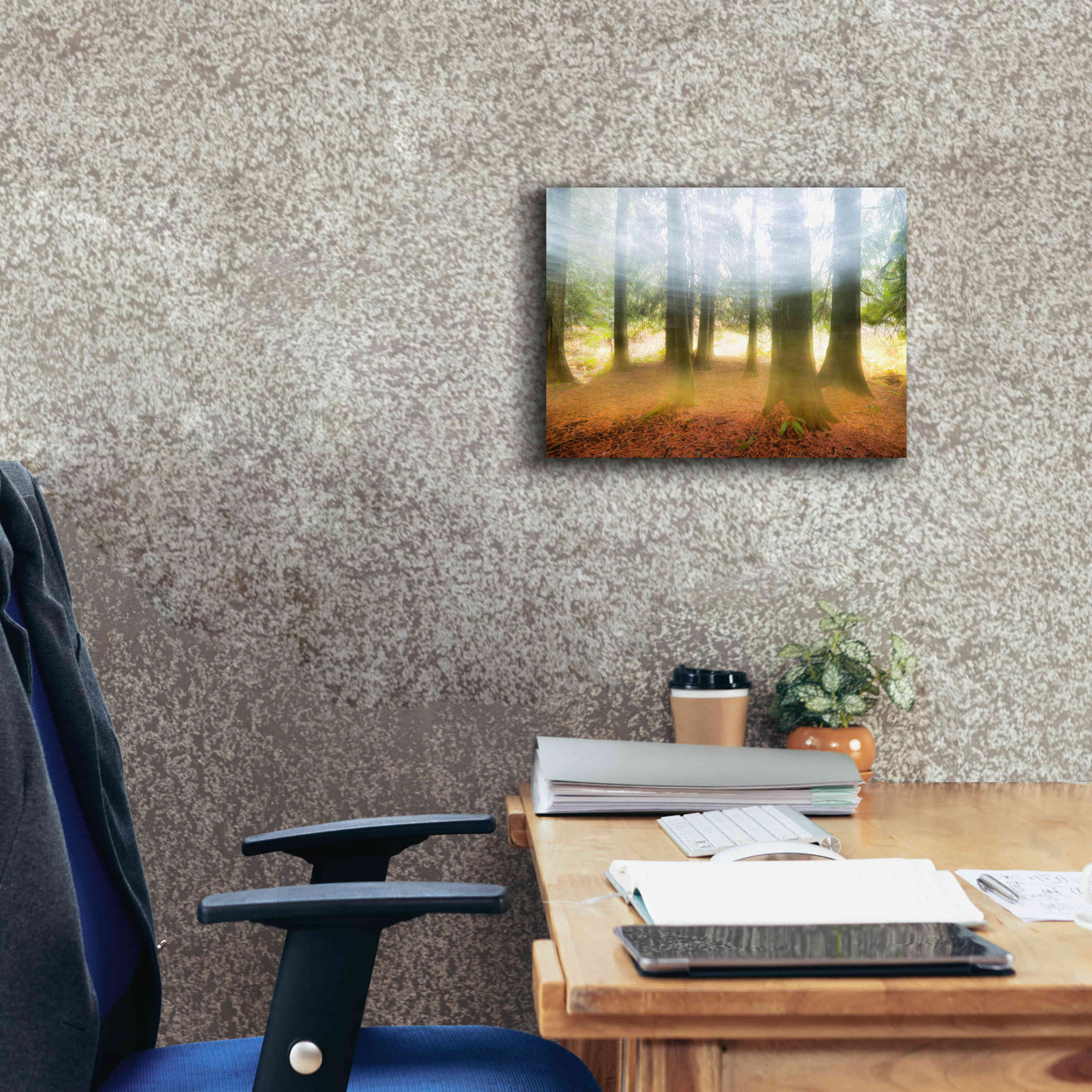 'Blurred Trees' by Thomas Haney, Giclee Canvas Wall Art,16 x 12