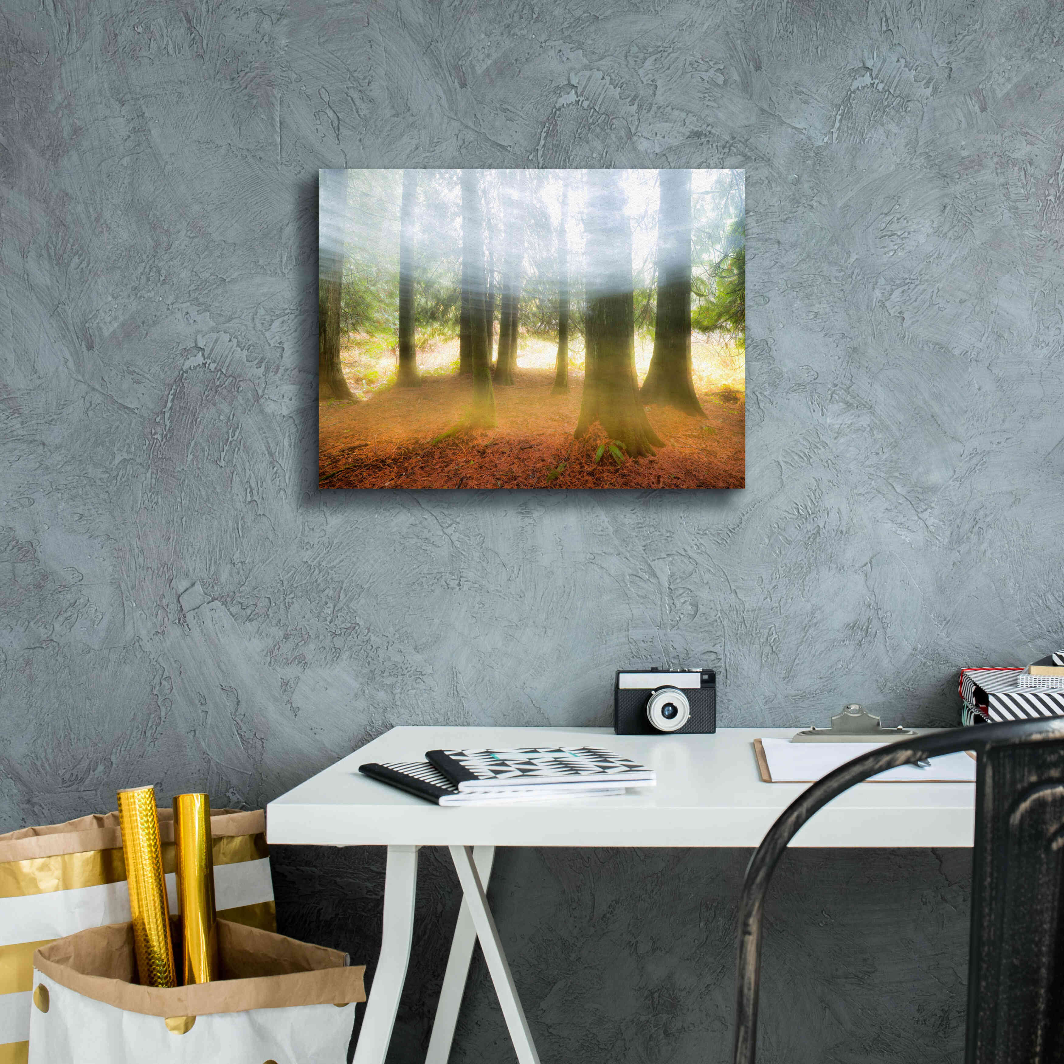 'Blurred Trees' by Thomas Haney, Giclee Canvas Wall Art,16 x 12