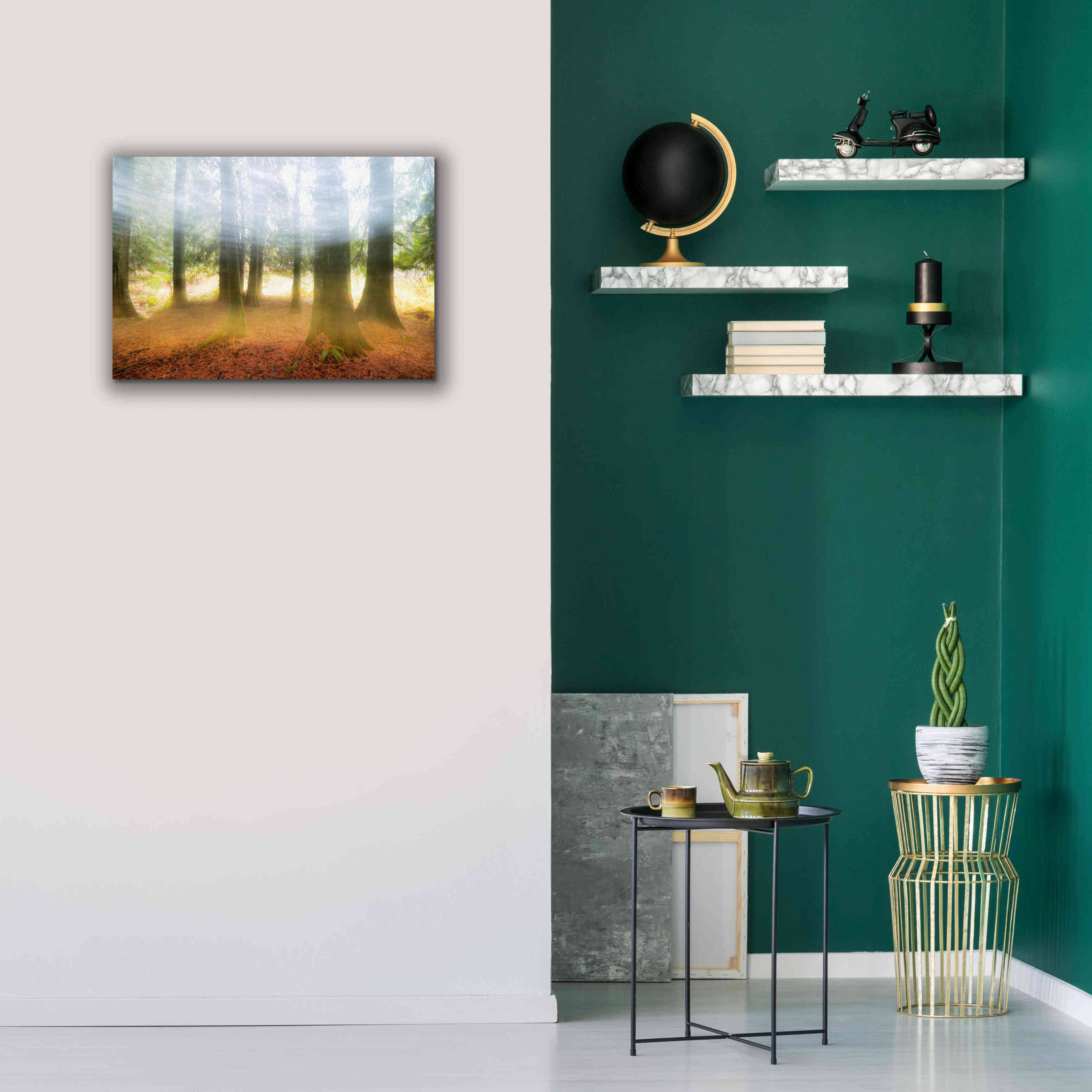 'Blurred Trees' by Thomas Haney, Giclee Canvas Wall Art,26 x 18