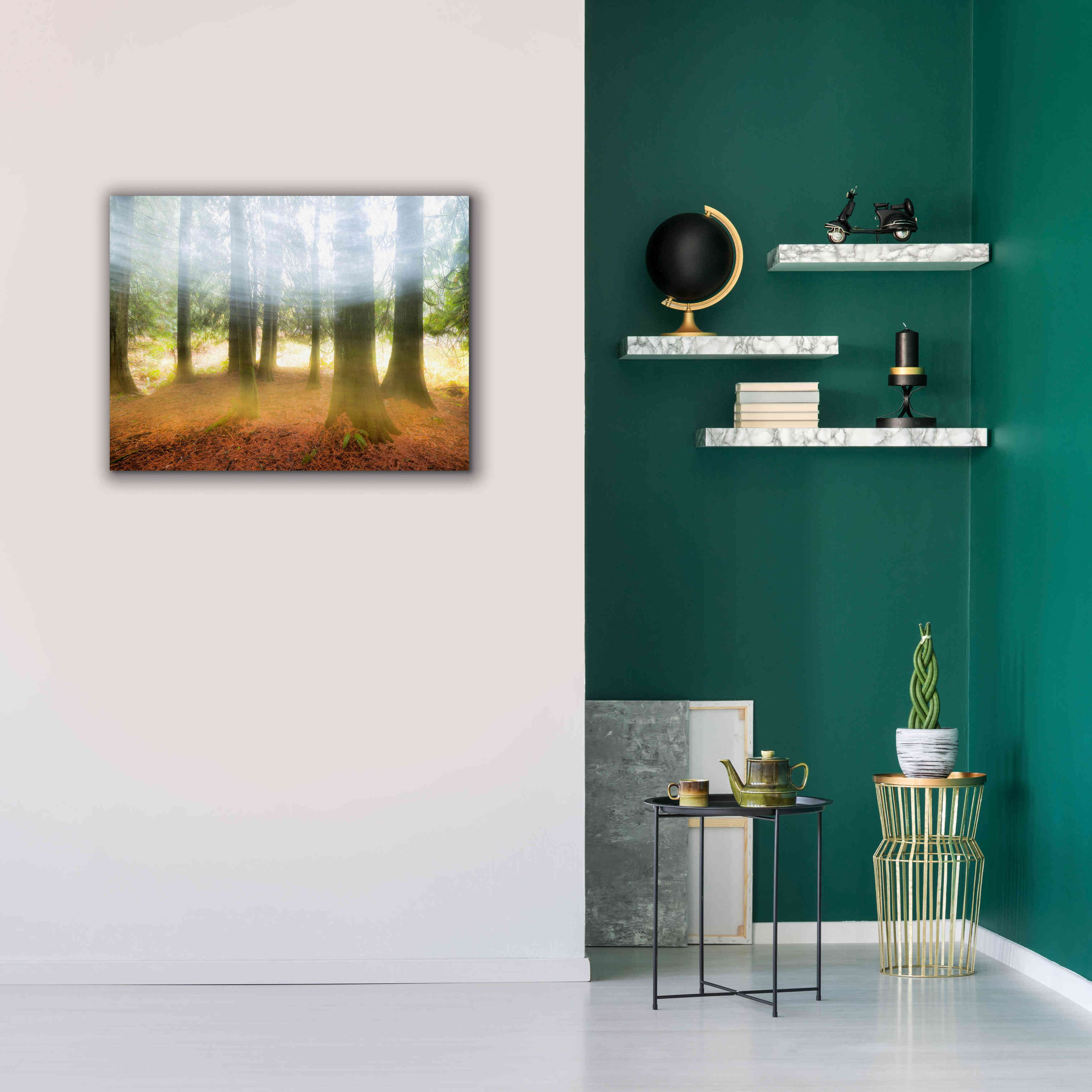 'Blurred Trees' by Thomas Haney, Giclee Canvas Wall Art,34 x 26
