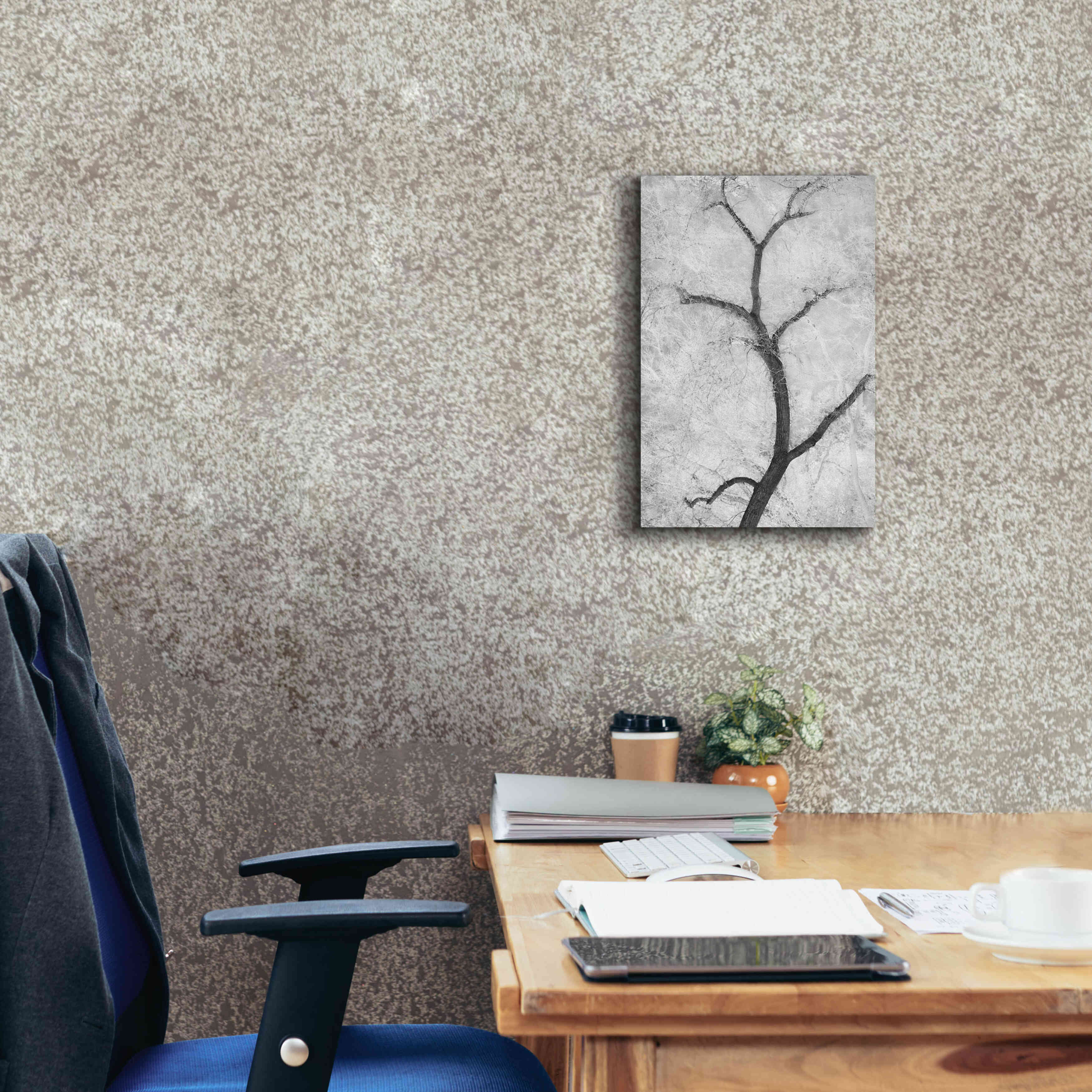 'Cottonwood Form B&W' by Thomas Haney, Giclee Canvas Wall Art,12 x 18