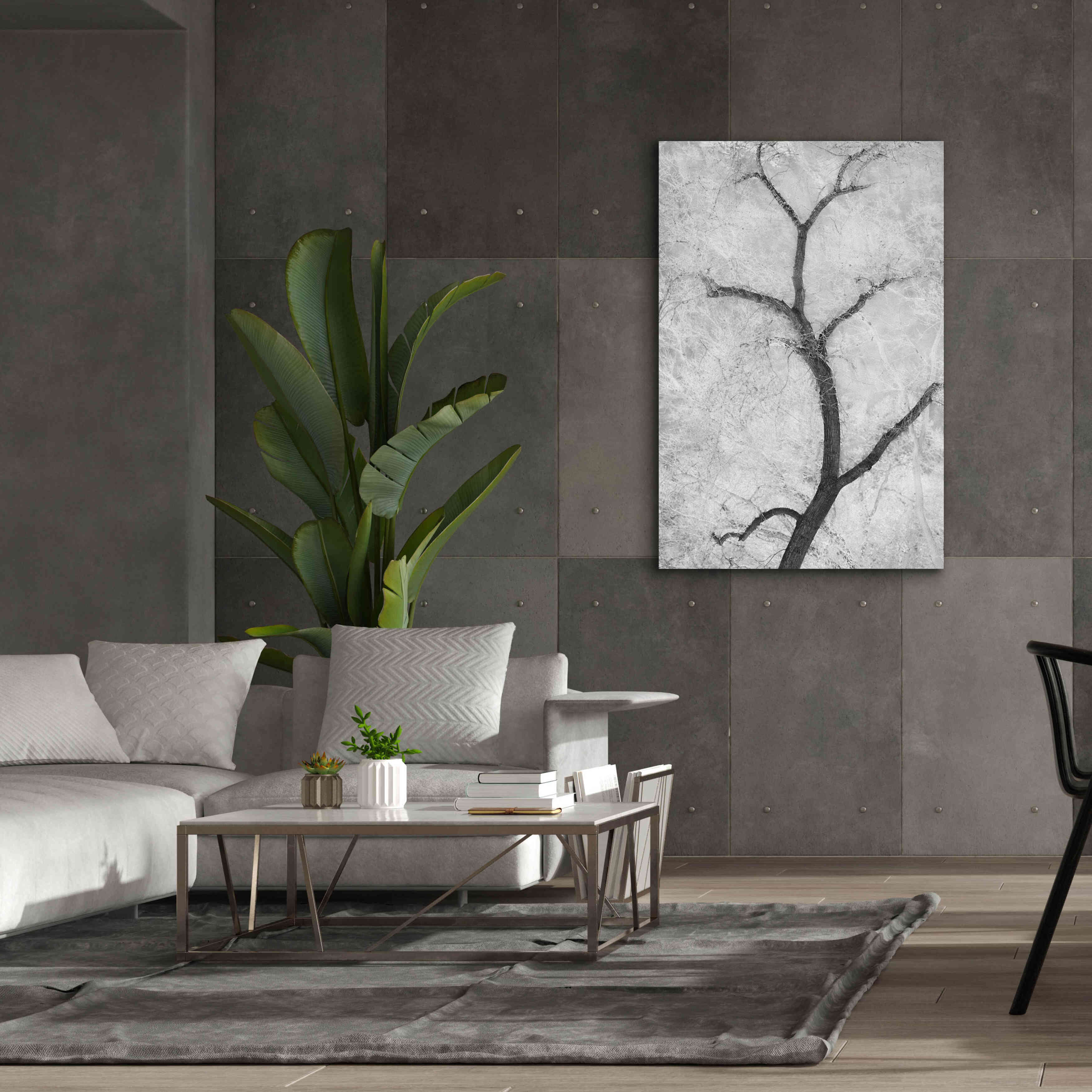 'Cottonwood Form B&W' by Thomas Haney, Giclee Canvas Wall Art,40 x 60