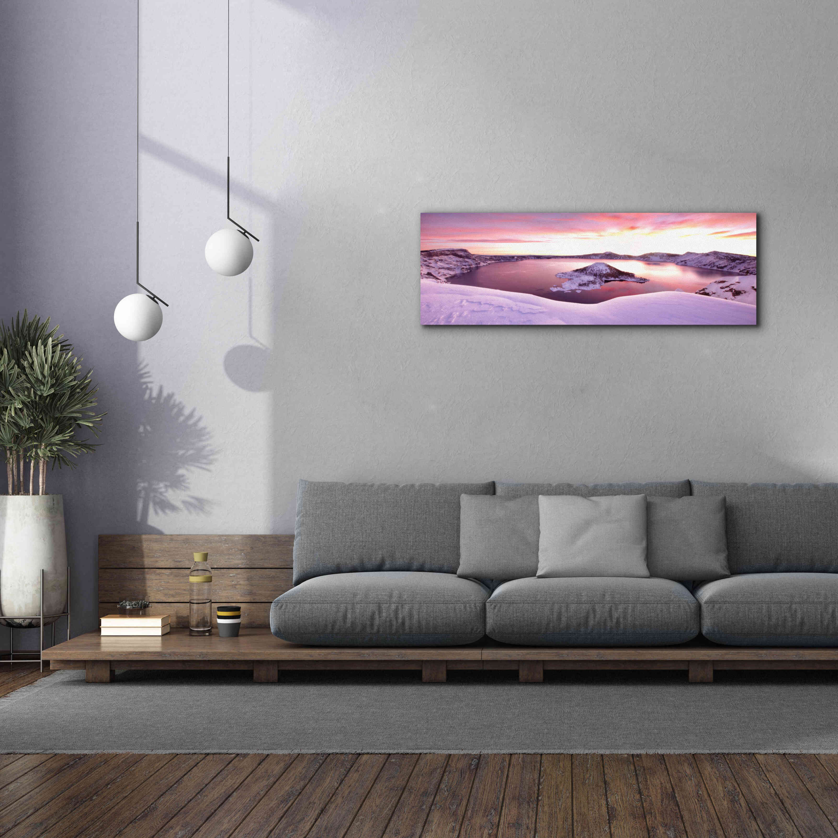 'Crater Lake Pano 4 2' by Thomas Haney, Giclee Canvas Wall Art,60 x 20