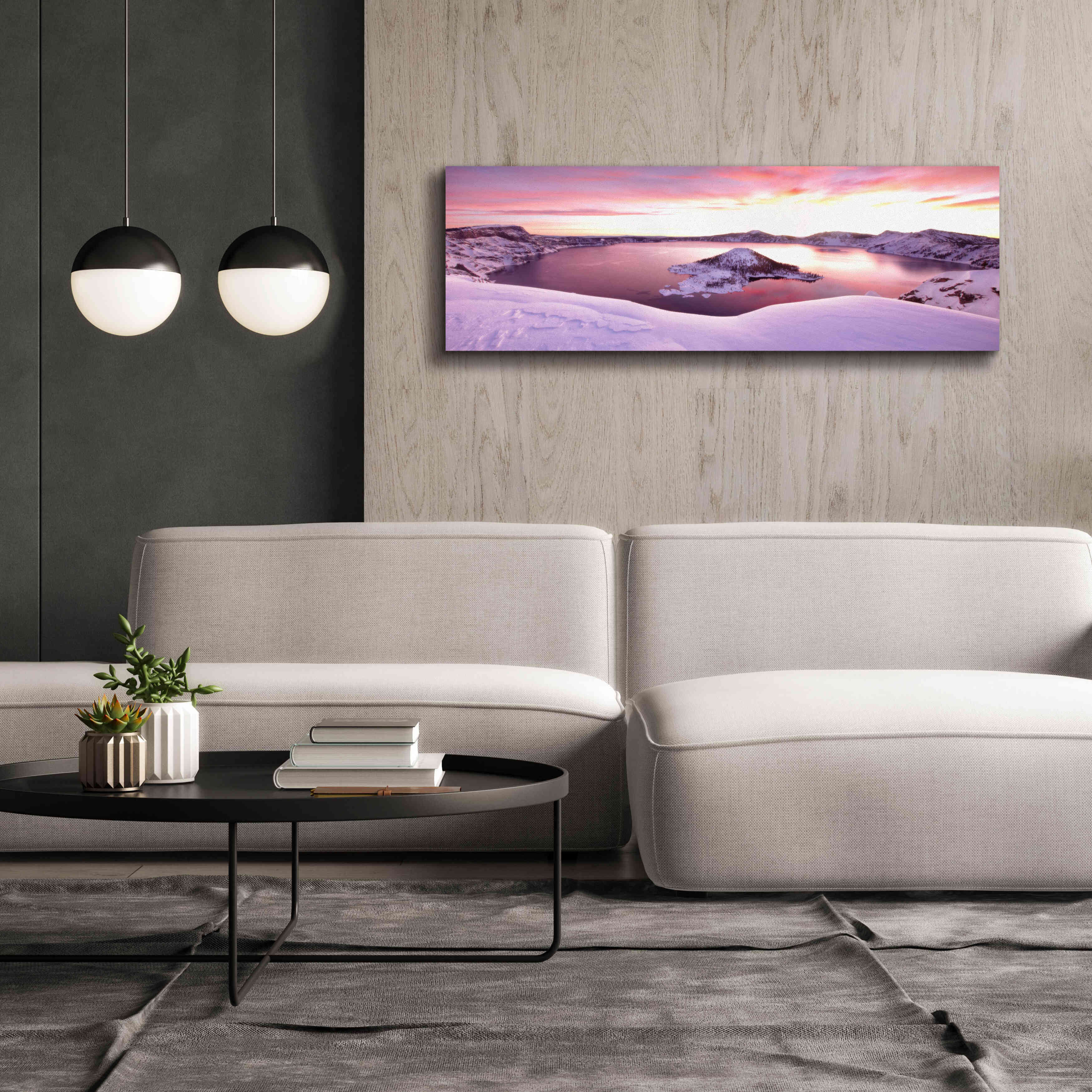 'Crater Lake Pano 4 2' by Thomas Haney, Giclee Canvas Wall Art,60 x 20