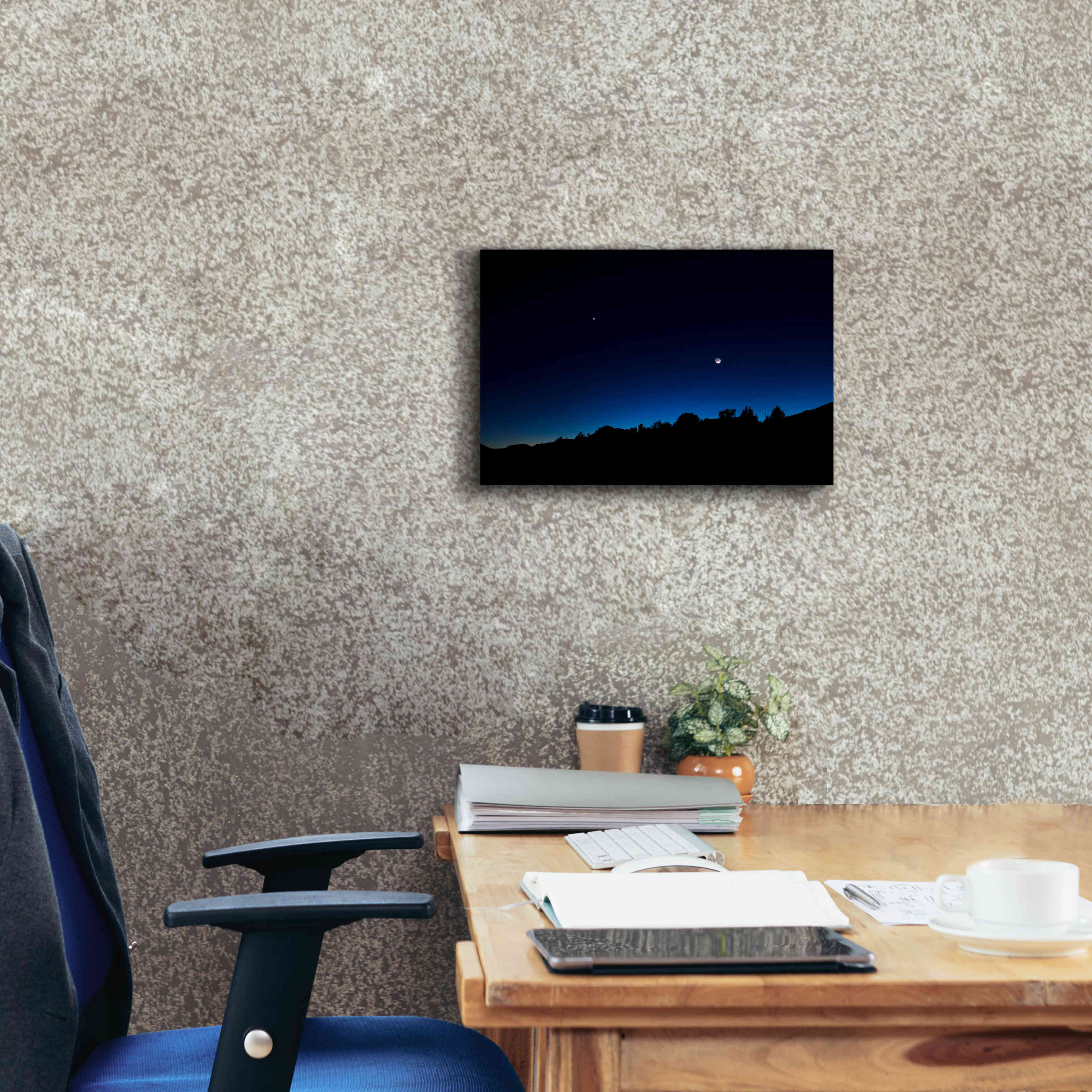 'Crescent Moon Zion' by Thomas Haney, Giclee Canvas Wall Art,18 x 12