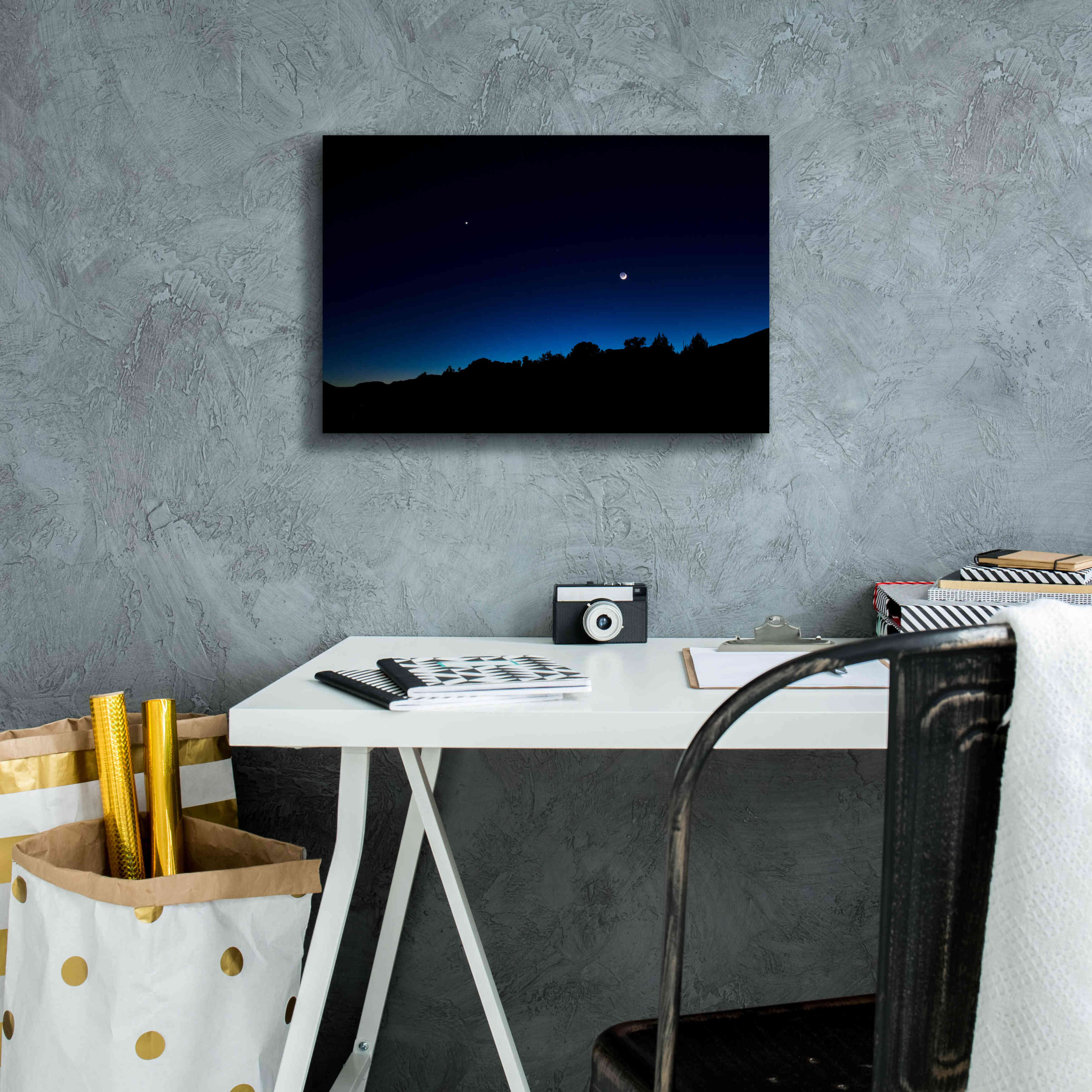 'Crescent Moon Zion' by Thomas Haney, Giclee Canvas Wall Art,18 x 12