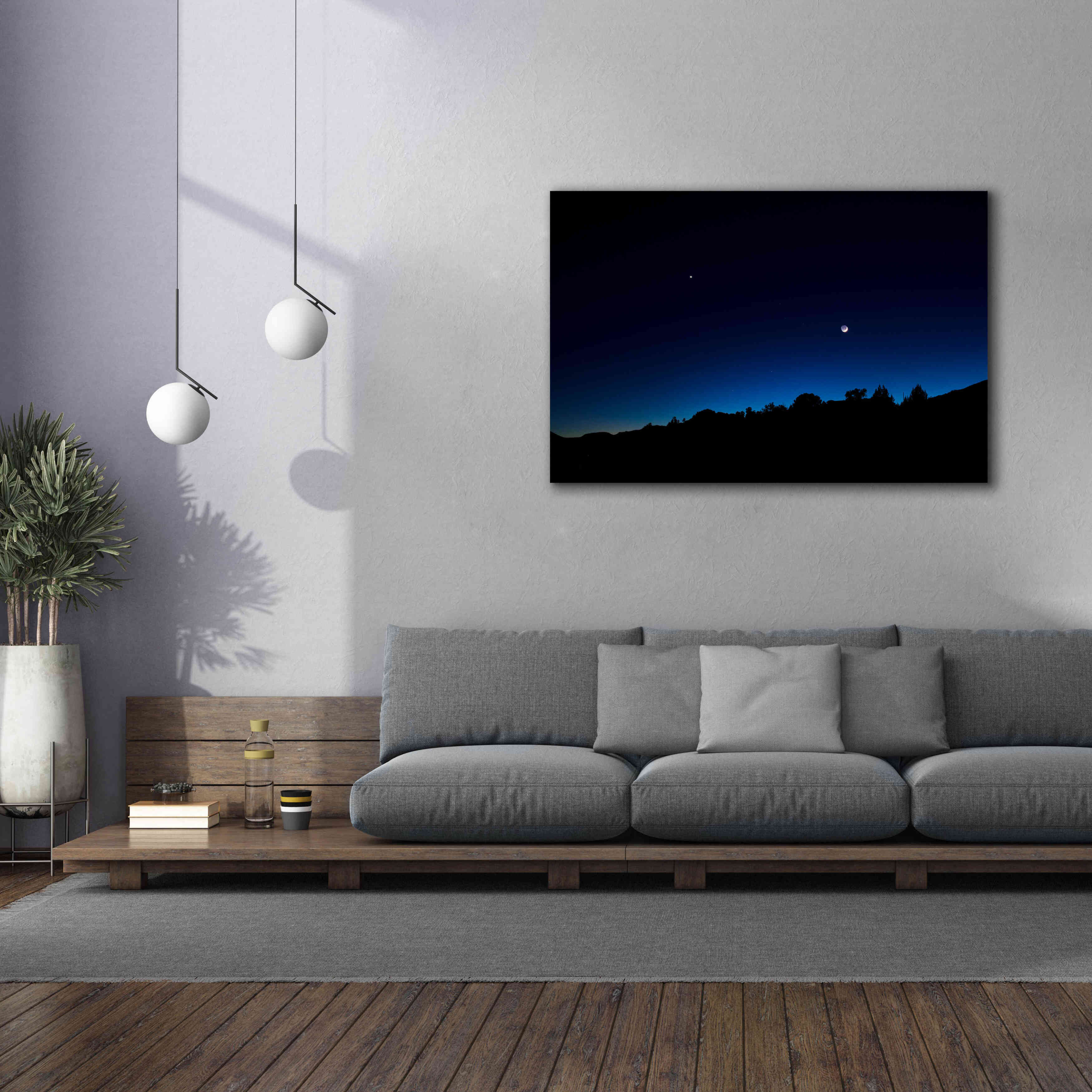'Crescent Moon Zion' by Thomas Haney, Giclee Canvas Wall Art,60 x 40