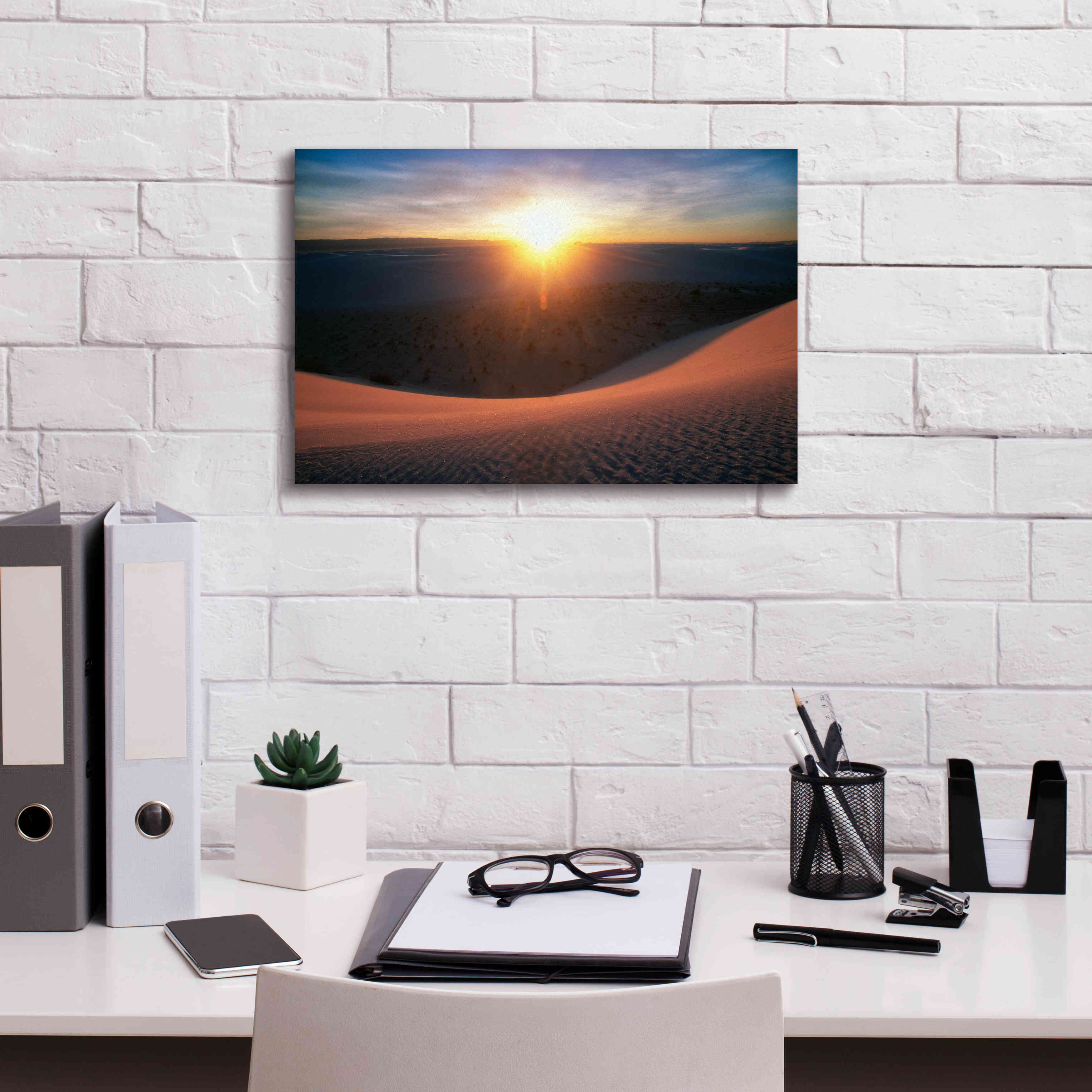 'Curved Dune Spot Removed' by Thomas Haney, Giclee Canvas Wall Art,18 x 12