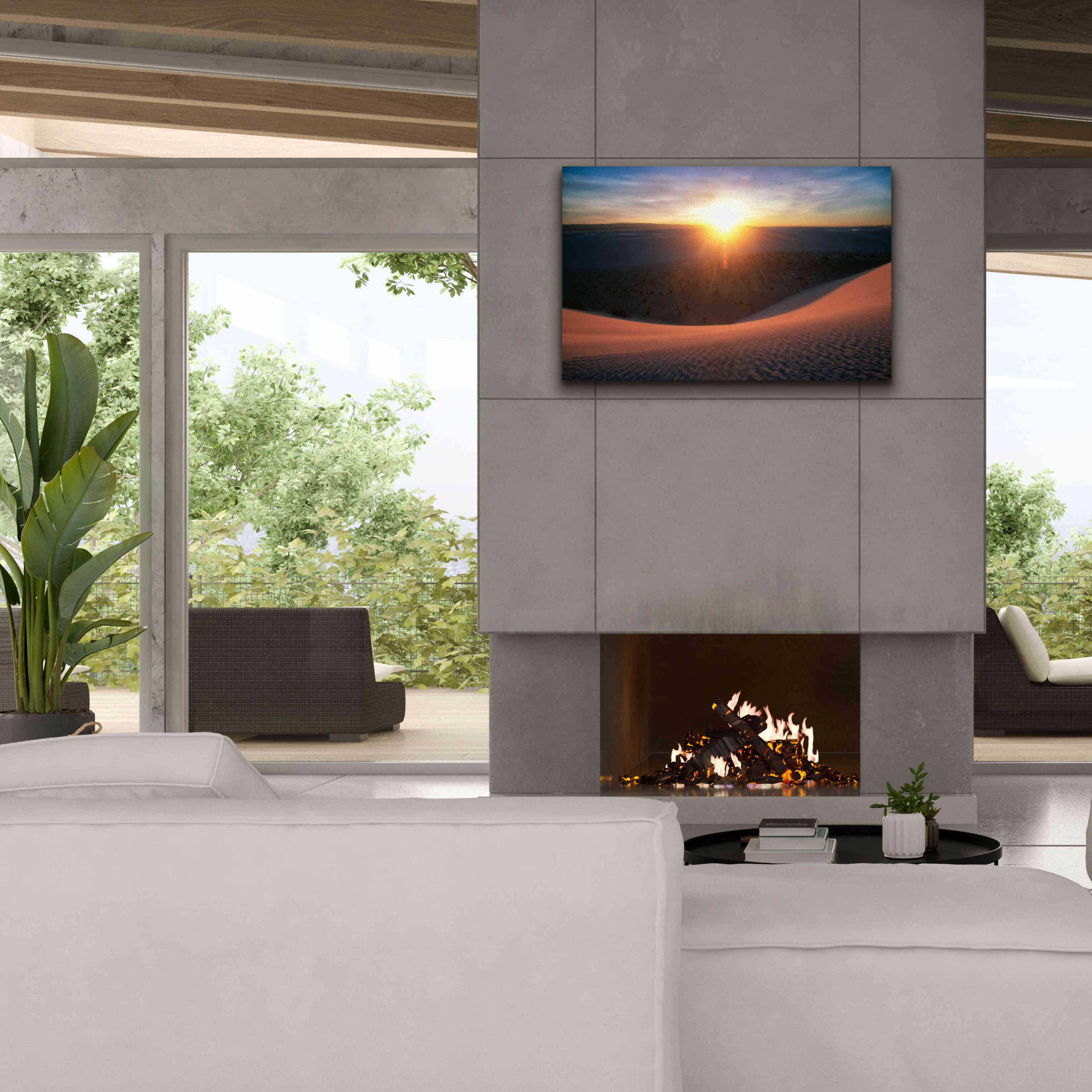 'Curved Dune Spot Removed' by Thomas Haney, Giclee Canvas Wall Art,40 x 26