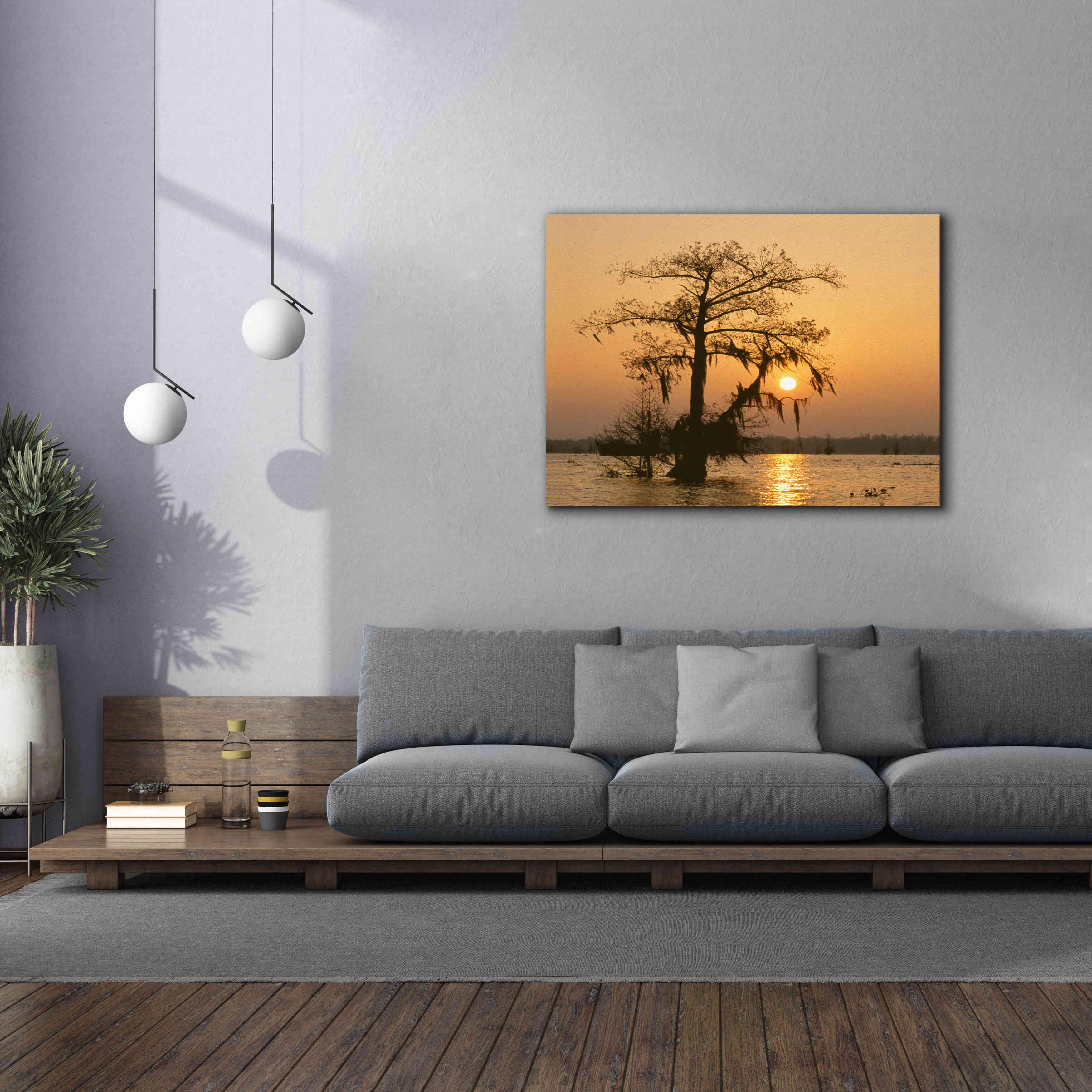 'Cypress Proc' by Thomas Haney, Giclee Canvas Wall Art,54 x 40
