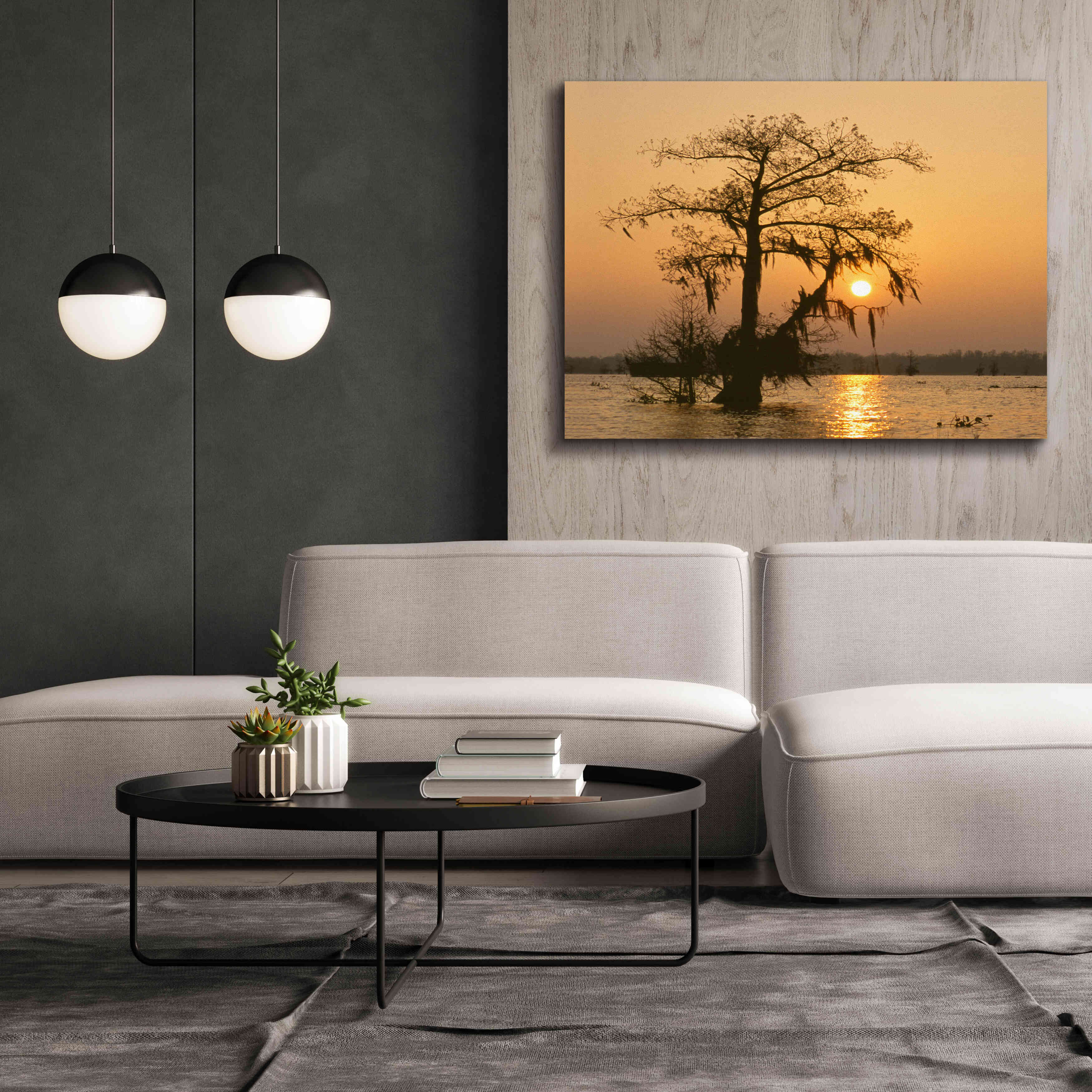 'Cypress Proc' by Thomas Haney, Giclee Canvas Wall Art,54 x 40