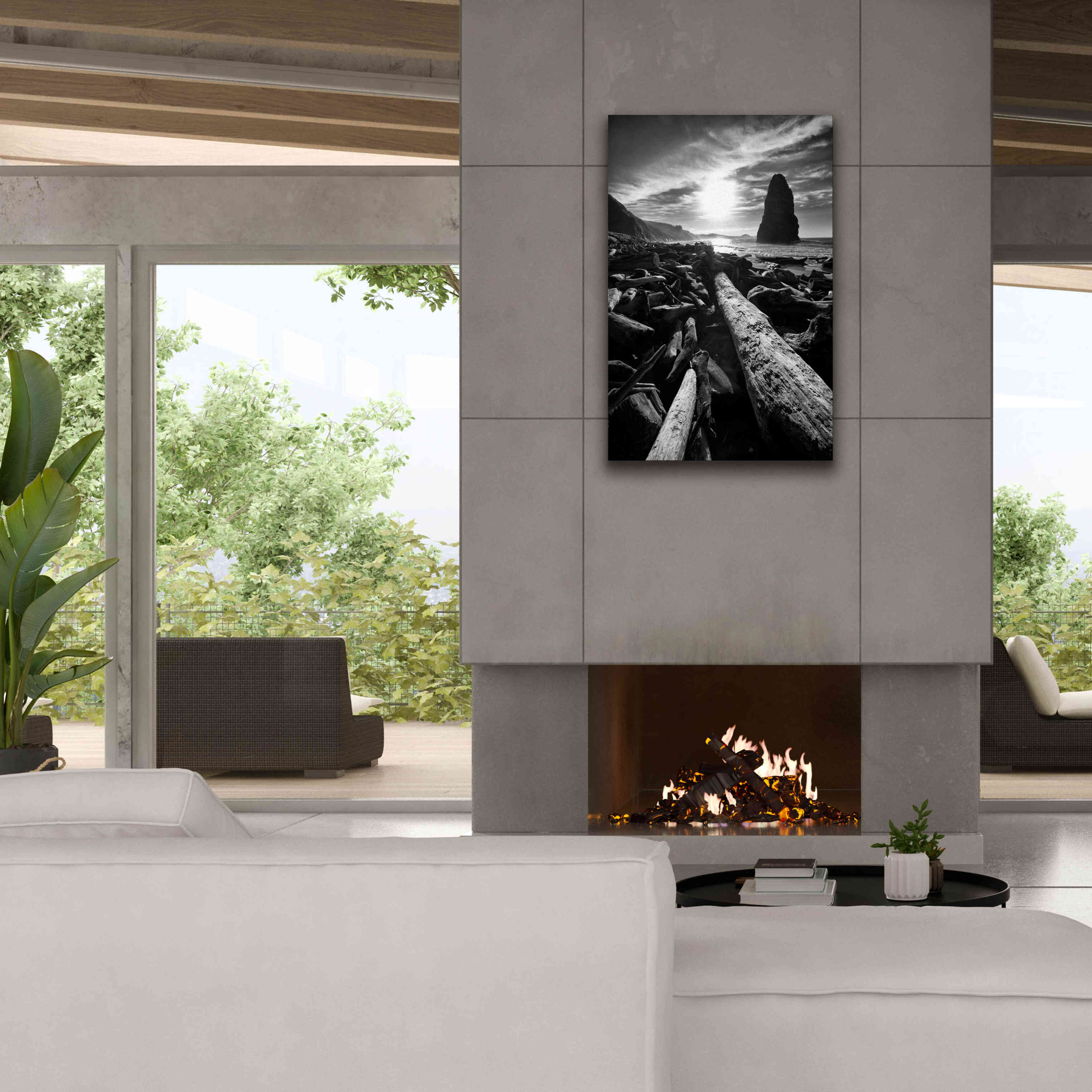 'Driftwood Sun 1 Silver' by Thomas Haney, Giclee Canvas Wall Art,26 x 40