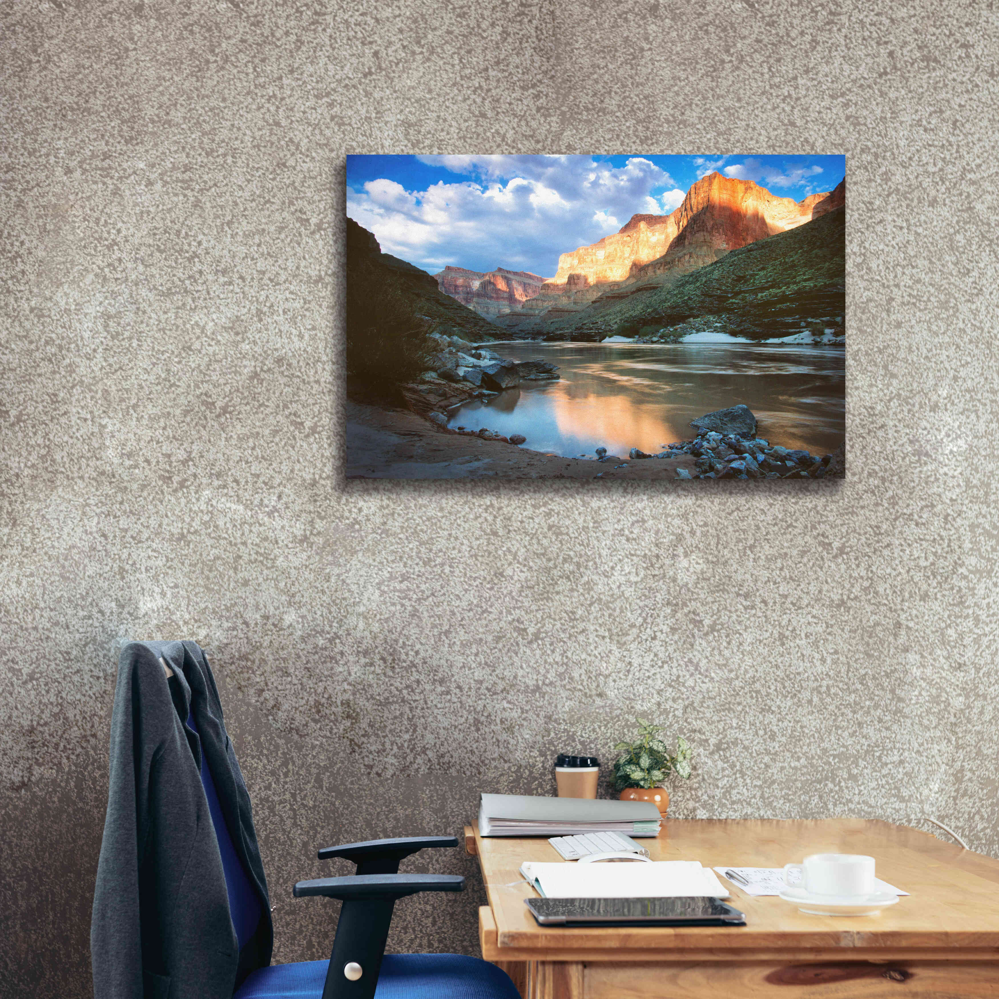 'Grand Canyon River' by Thomas Haney, Giclee Canvas Wall Art,40 x 26