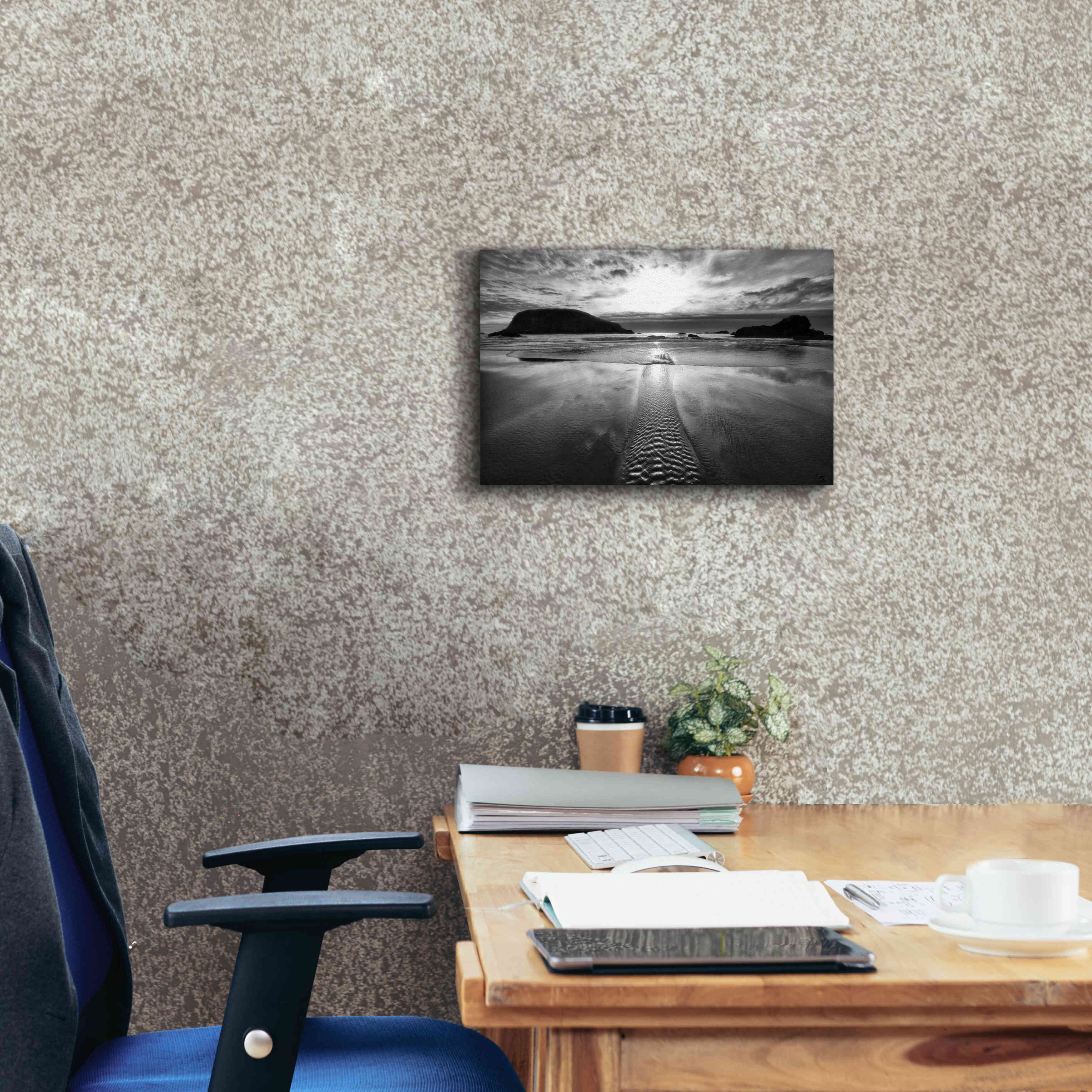 'Harris Stream 1 B&W' by Thomas Haney, Giclee Canvas Wall Art,18 x 12