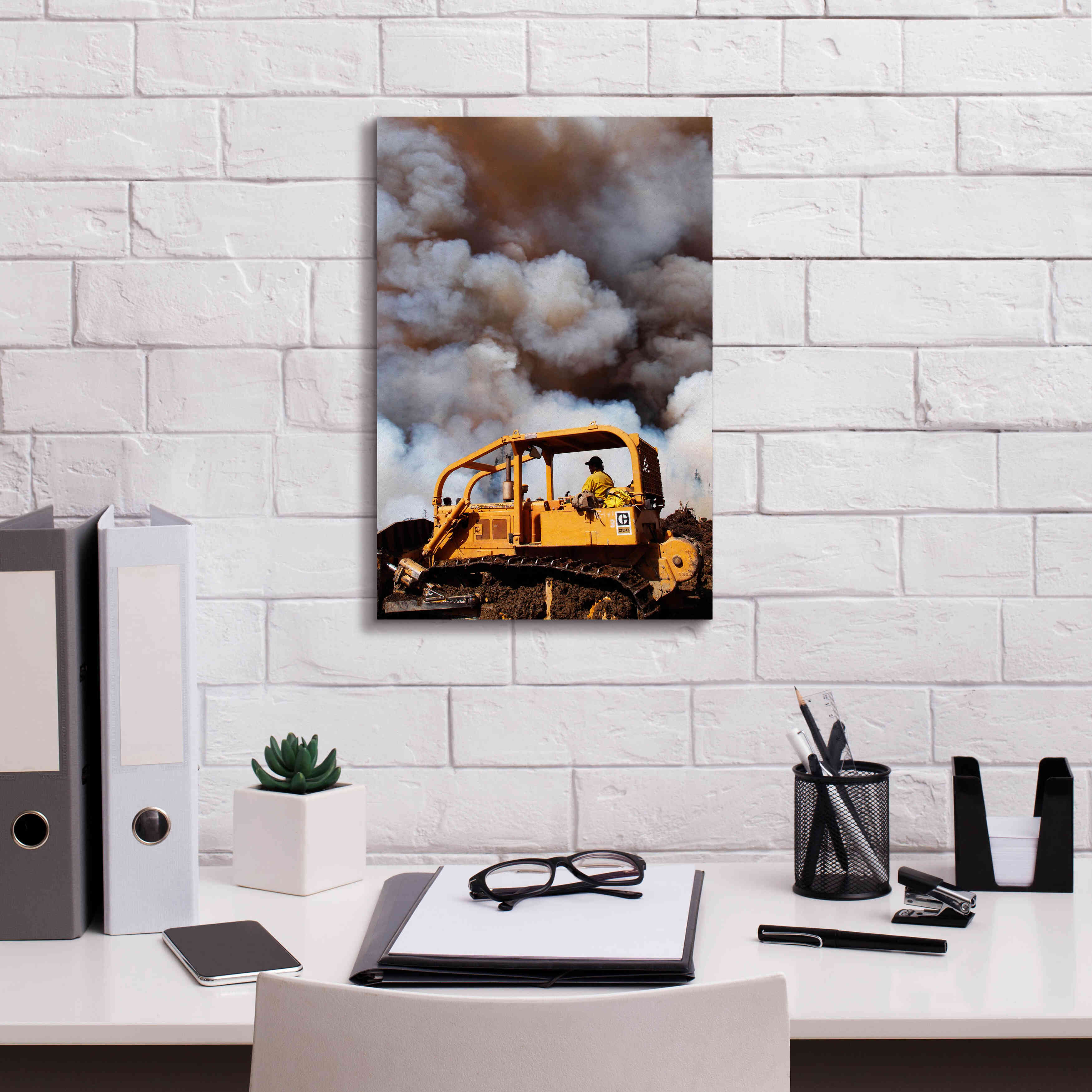 'Dozer' by Thomas Haney, Giclee Canvas Wall Art,12 x 18